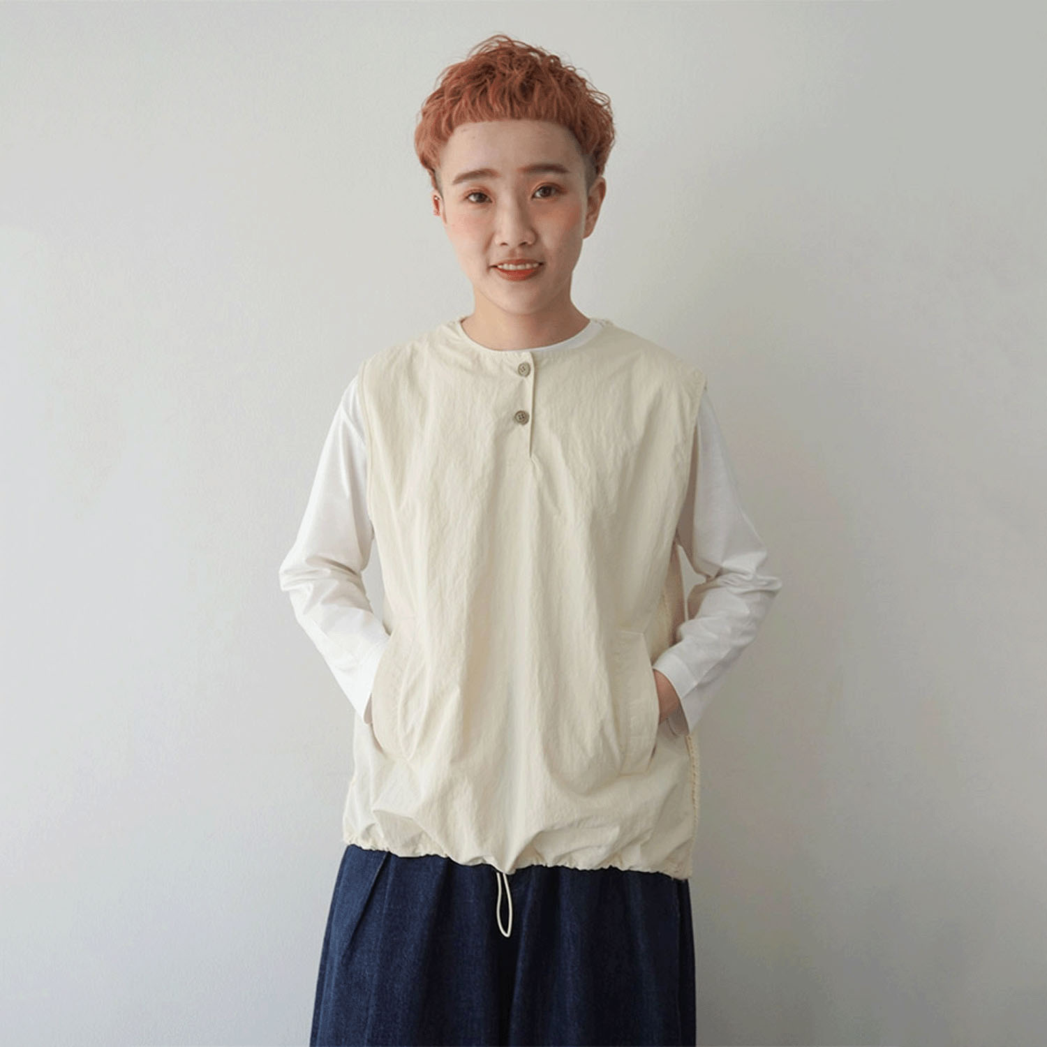 mao made BACKニットベスト - 画像1