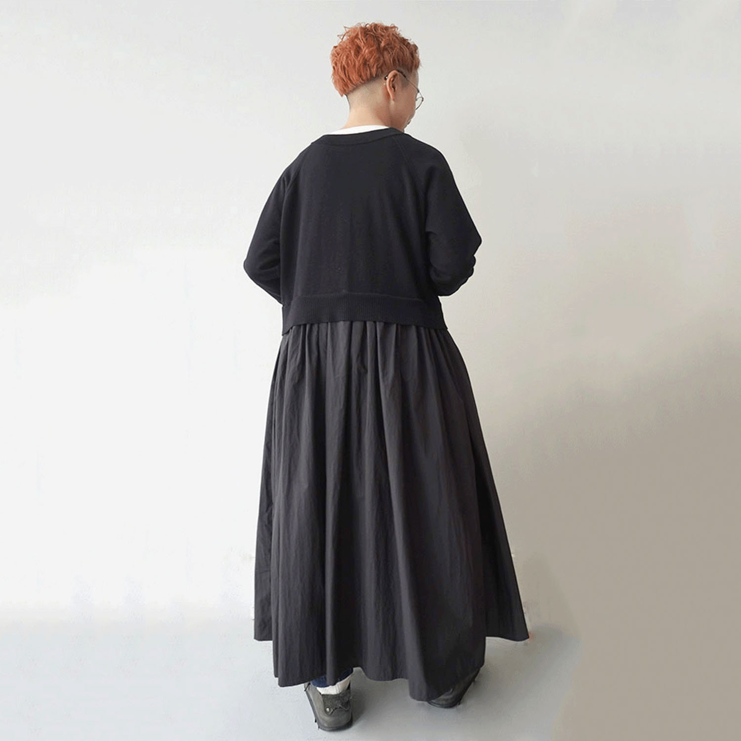 mao made 異素材切替2WAYロングカーディガン - 画像7