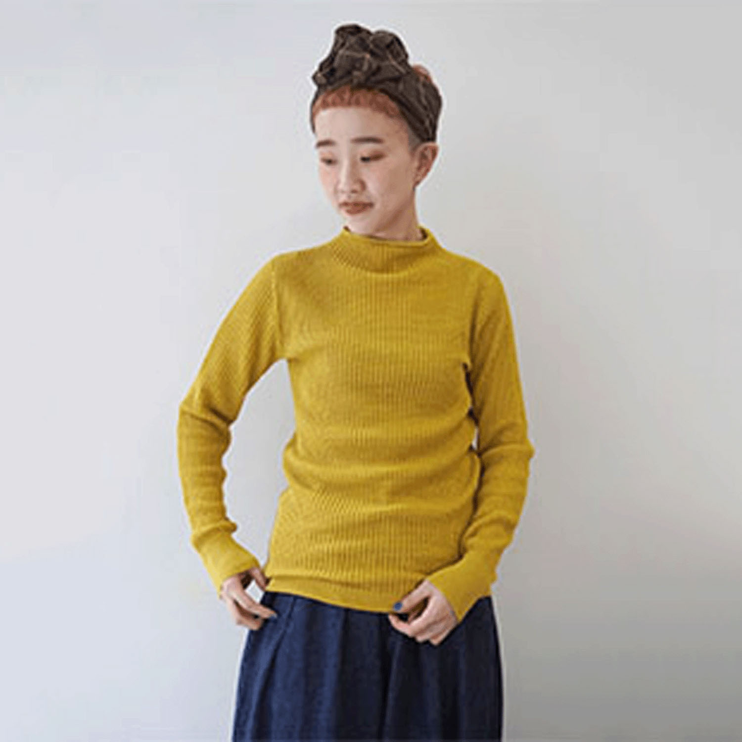 mao made モックネックプルオーバー