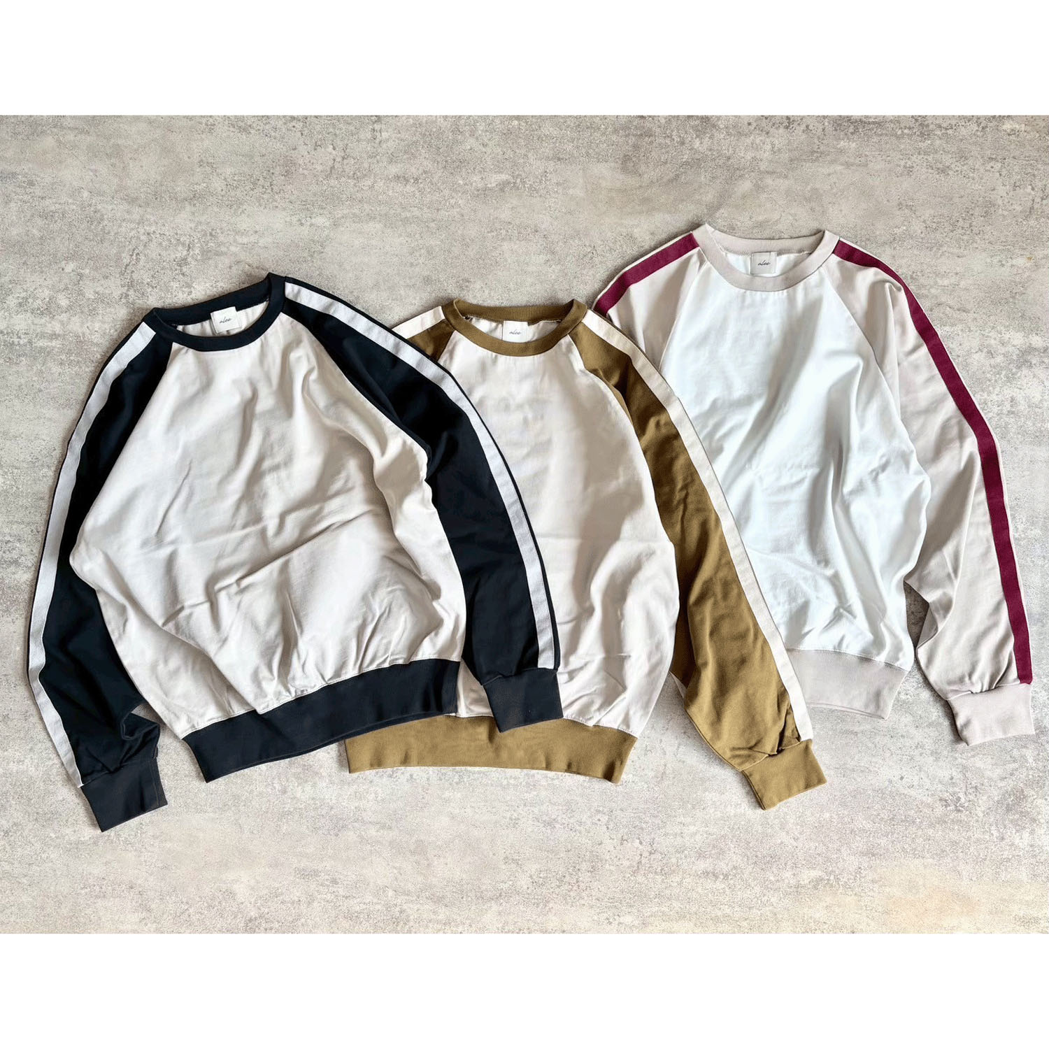 alee 袖ラインプルオーバー - 画像1