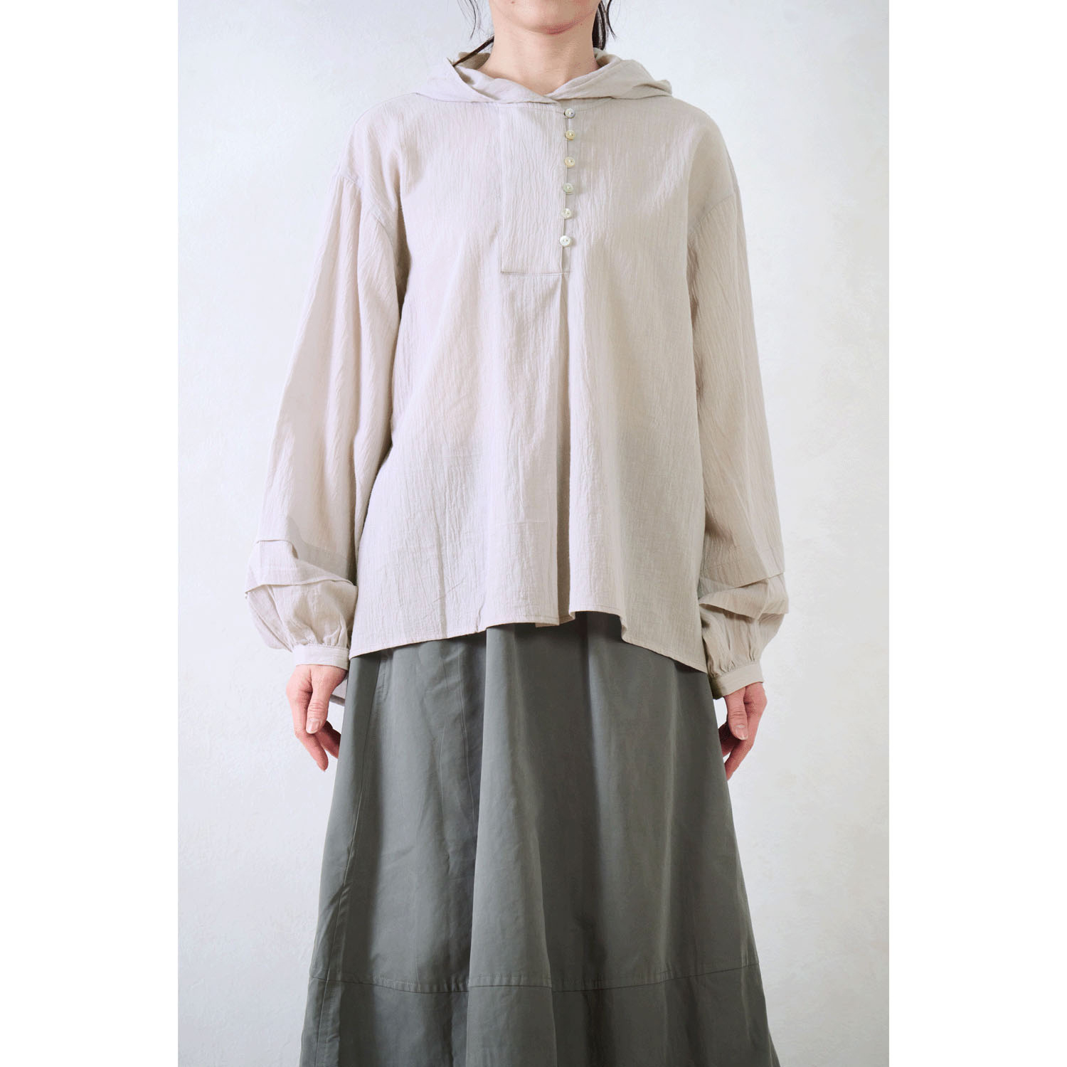 Le ciel a tempsdoux 綿クレープチュニック