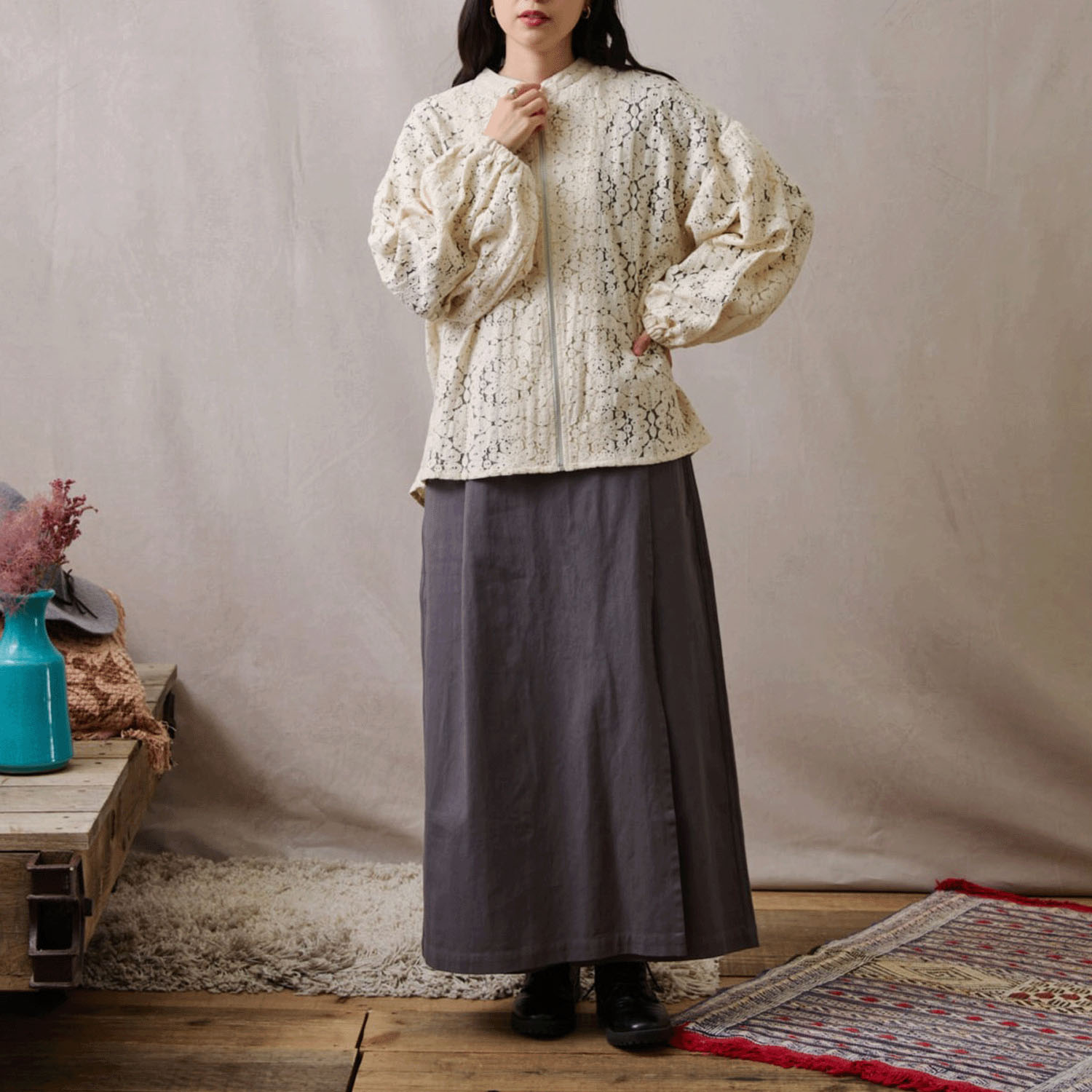 【Insta Live】teMite ボリューム袖ブルゾン - 画像5