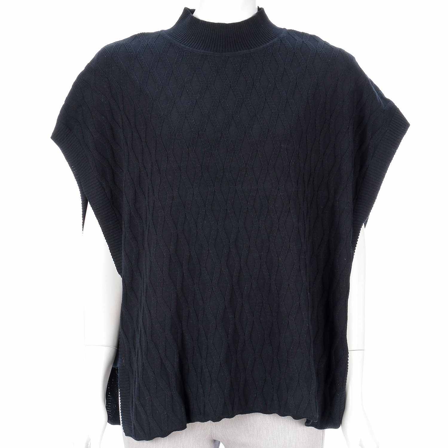 teMite 綿ニット模様編みベスト - 画像9