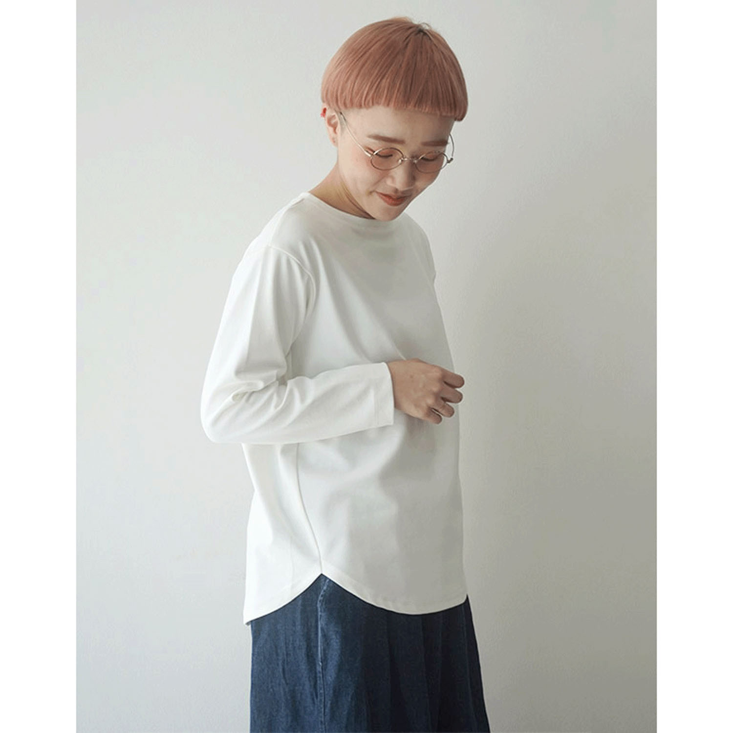 mao made 裾ラウンドヘムTEE - 画像3