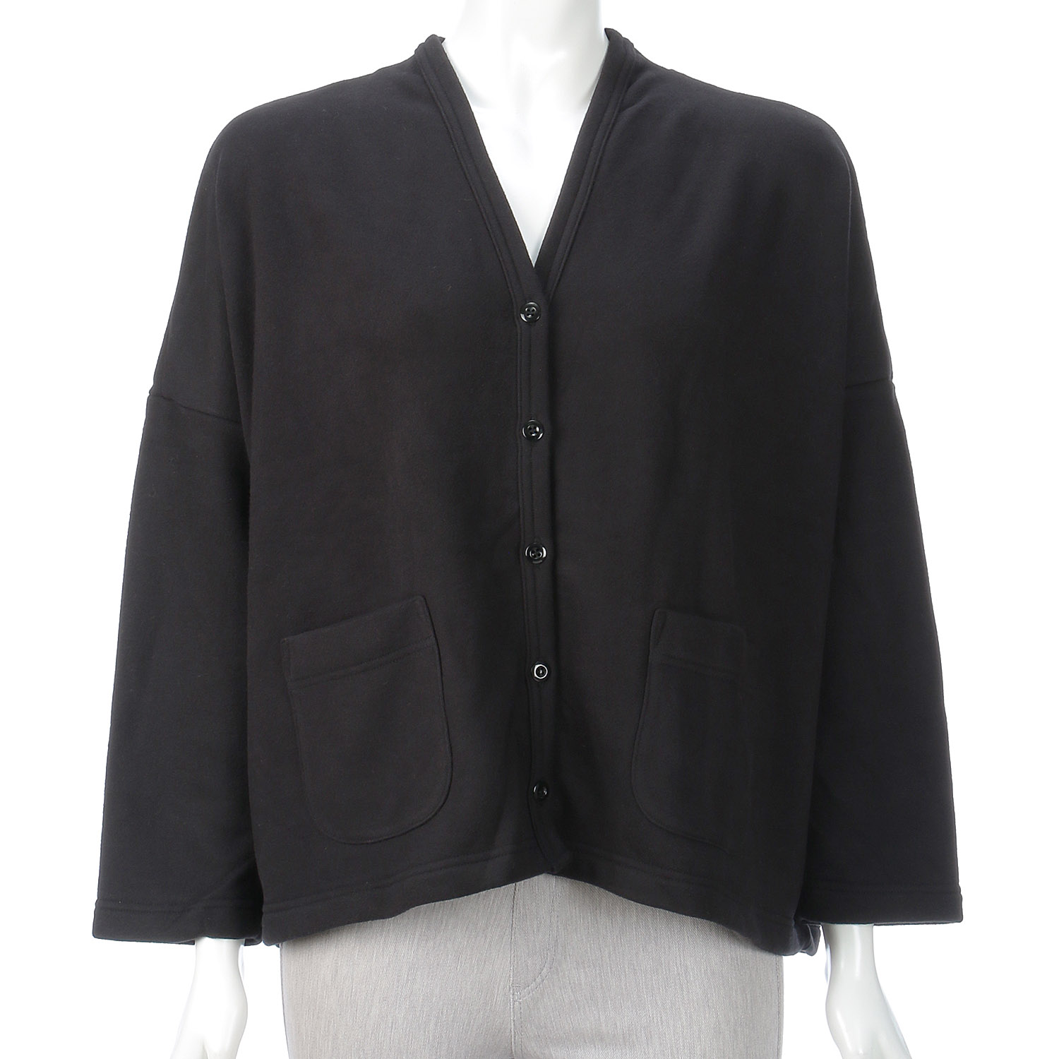 homeworking スウェード裏毛ワイドカーディガン - 画像2