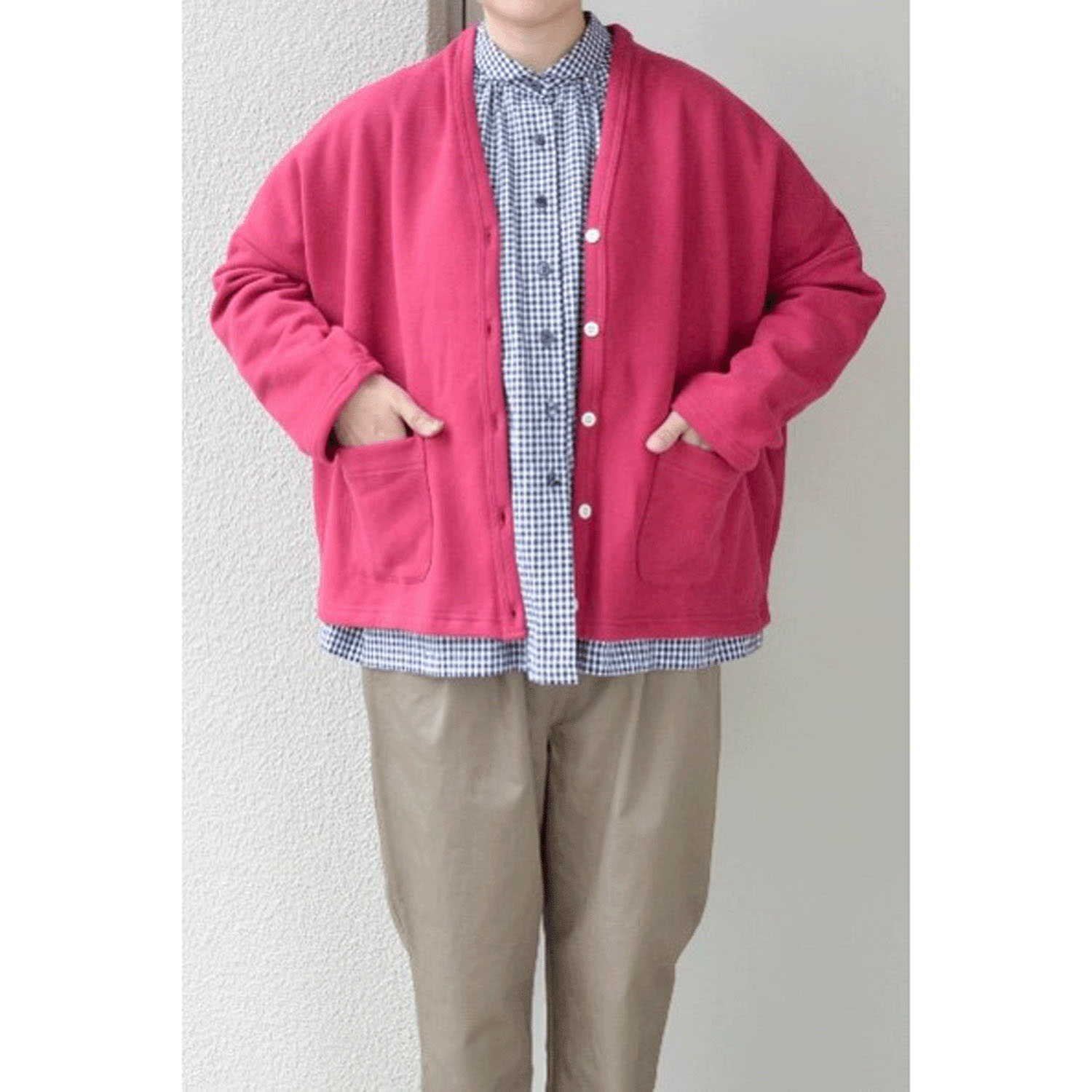 homeworking スウェード裏毛ワイドカーディガン - 画像4