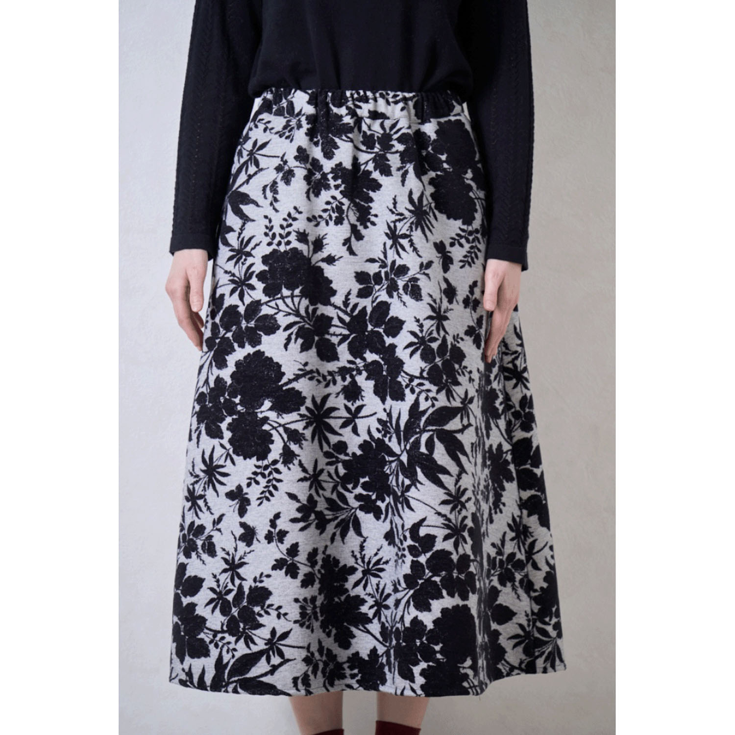 le ciel a tempsdoux シェニールジャカードスカート - 画像6