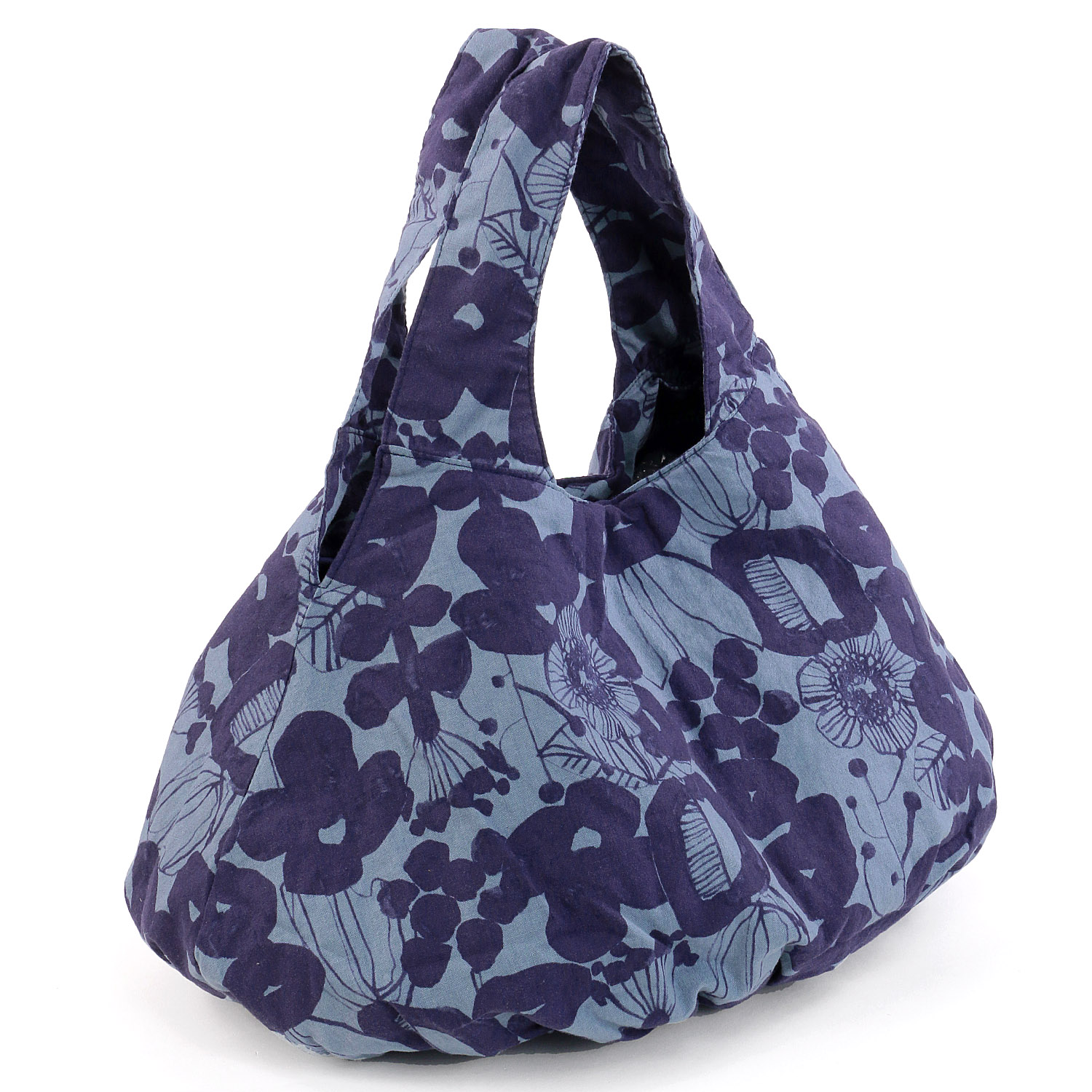 homeworking ボタニカル柄ギャザーバッグ - 画像4