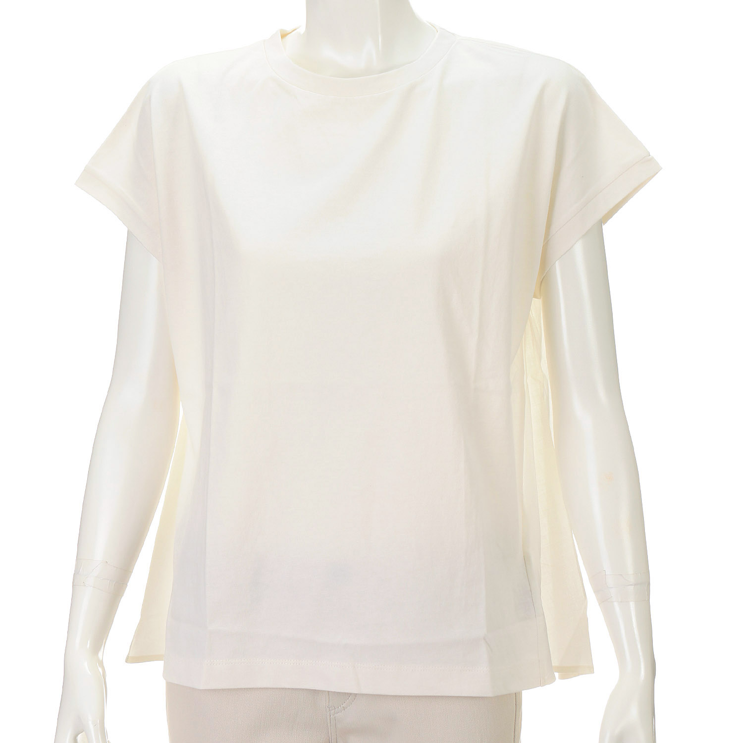 mao made布帛切替バックギャザーフレンチスリーブTEE - 画像2