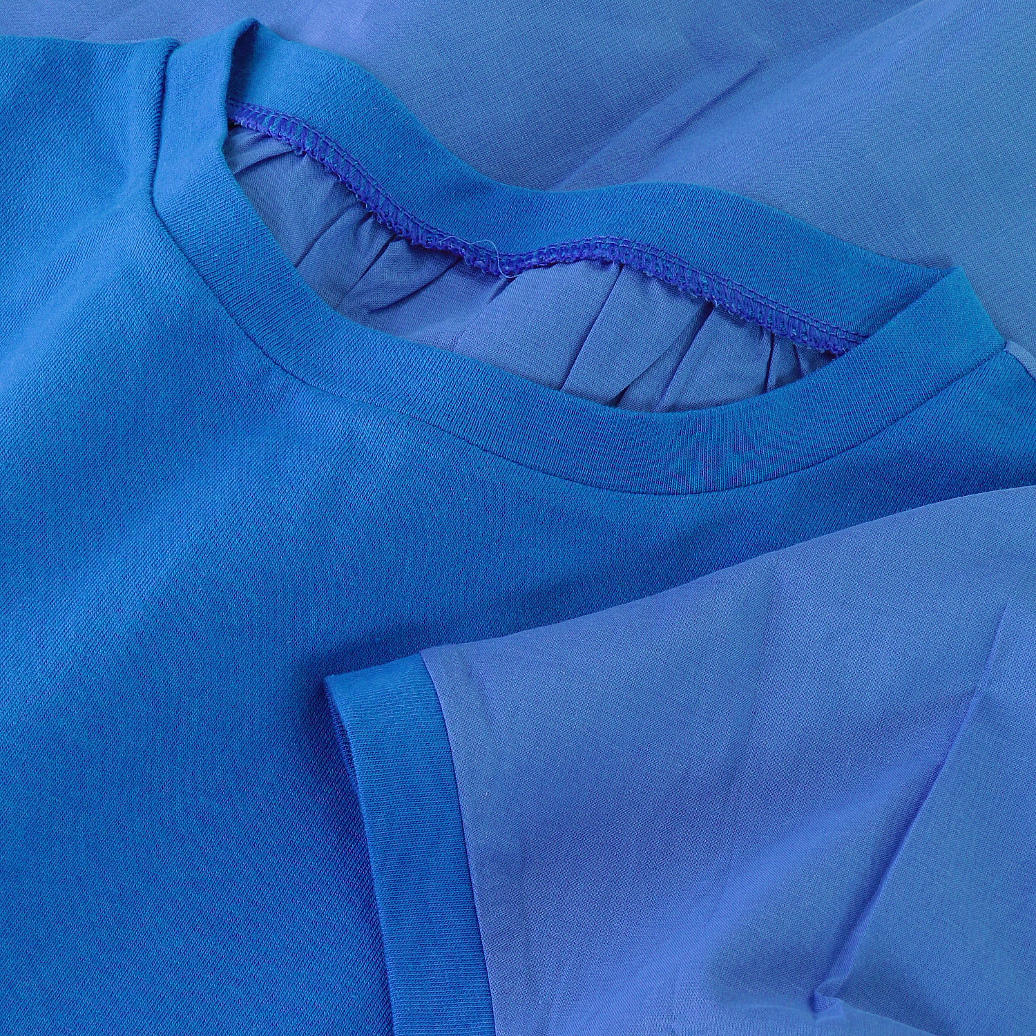 mao made布帛切替バックギャザーフレンチスリーブTEE - 画像9