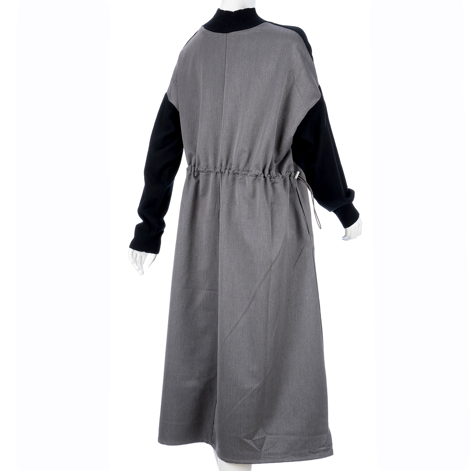 【Insta Live】teMite ニット×布帛ドッキングワンピース - 画像15