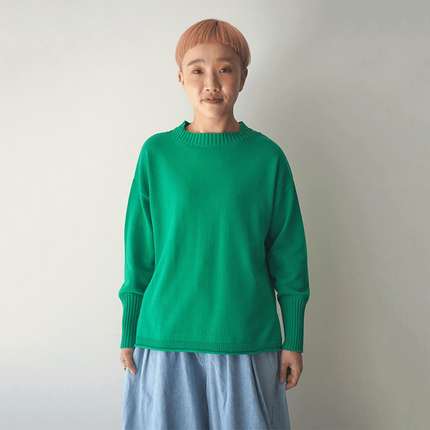 【Insta Live】mao made 異ゲージリブプルオーバー - 画像1