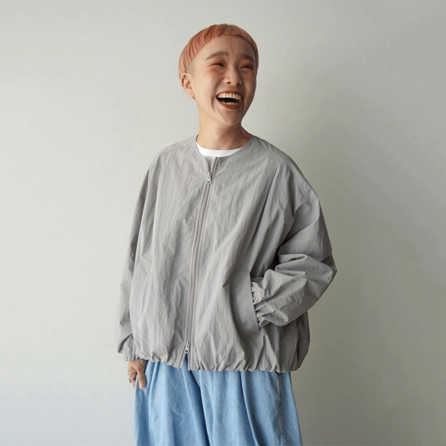 【Insta Live】mao made バルーンシルエットZIP UPジャケット - 画像1