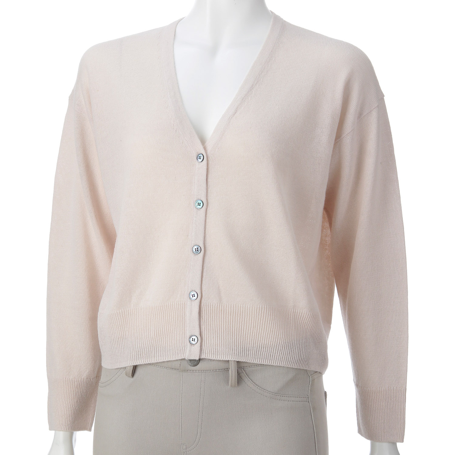 mao made Vネッククロップド丈カーディガン - 画像5