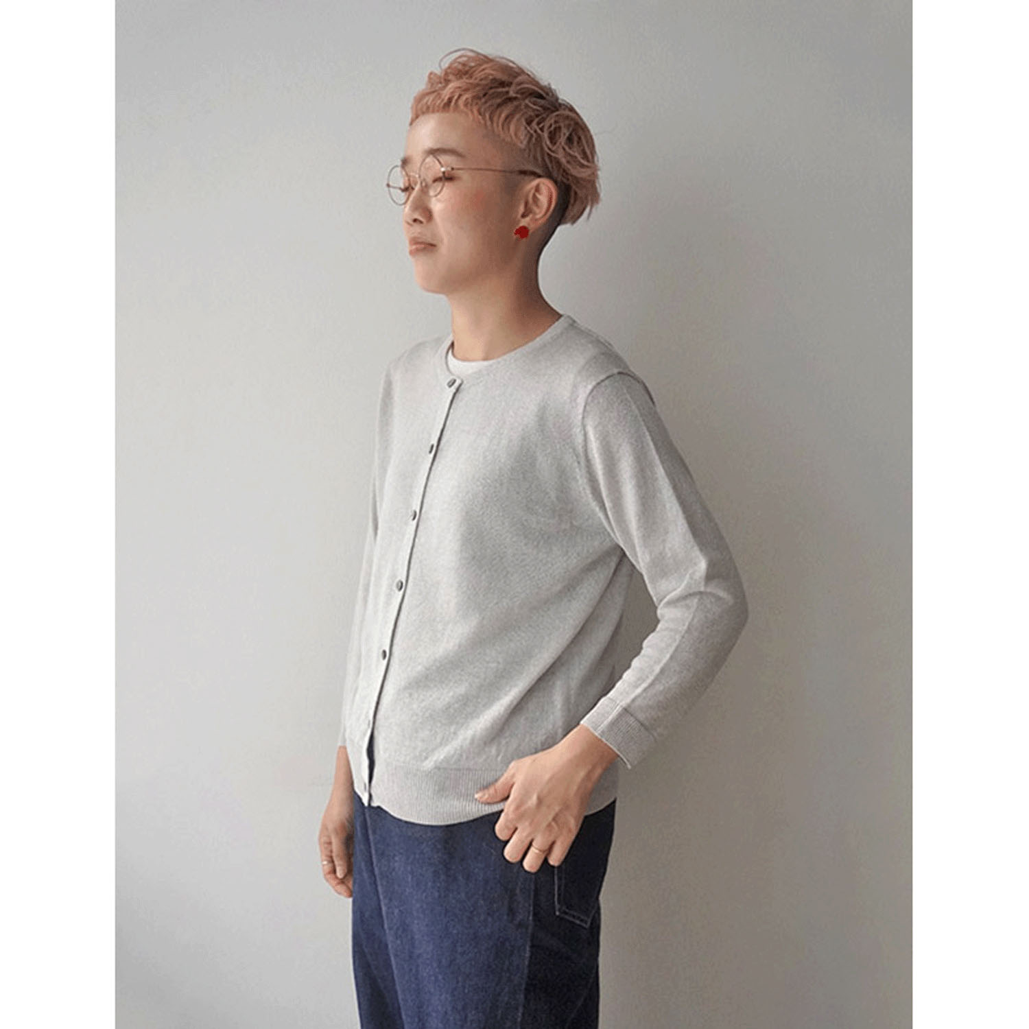 【Insta Live】mao made クルーネックキラキラカーディガン - 画像3