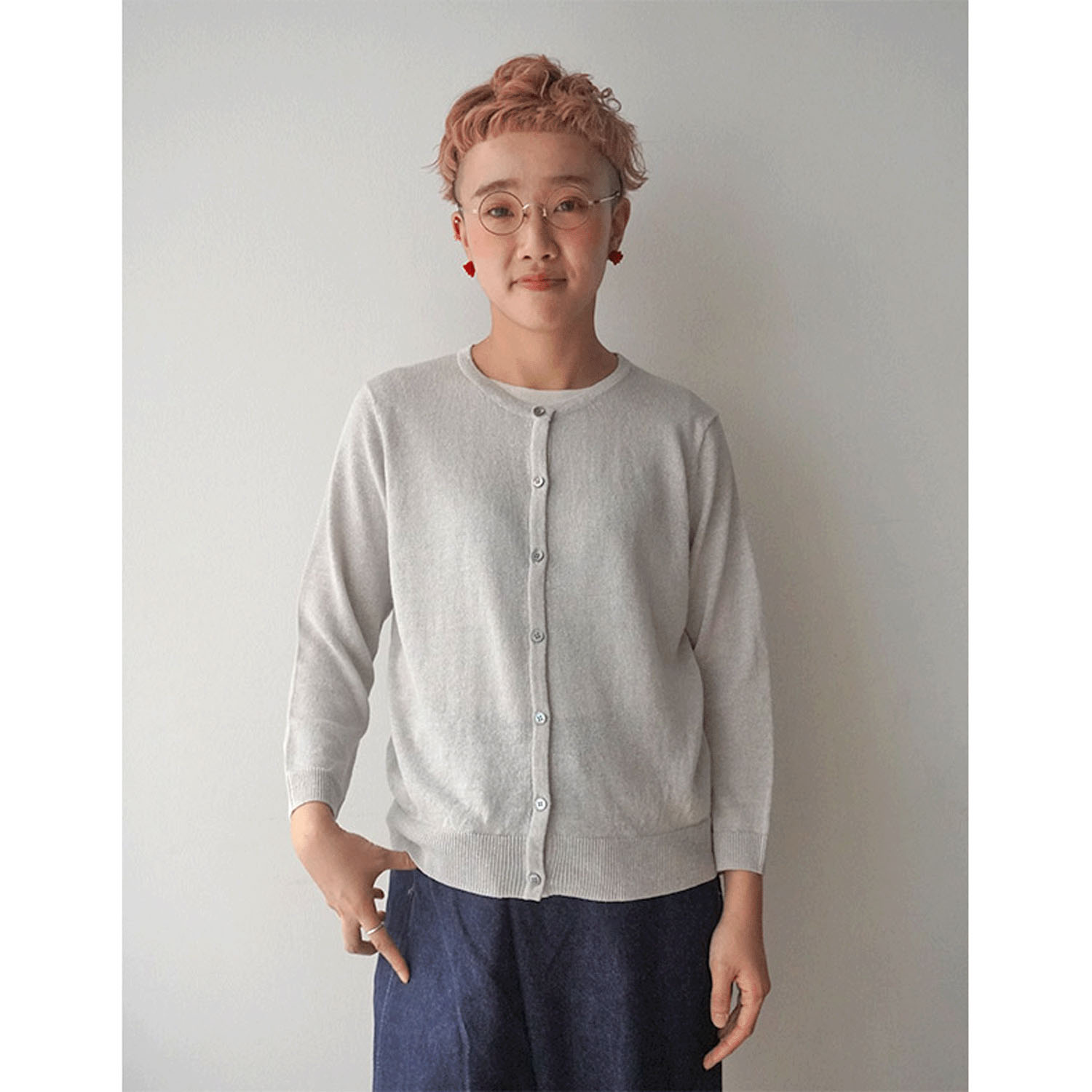 【Insta Live】mao made クルーネックキラキラカーディガン