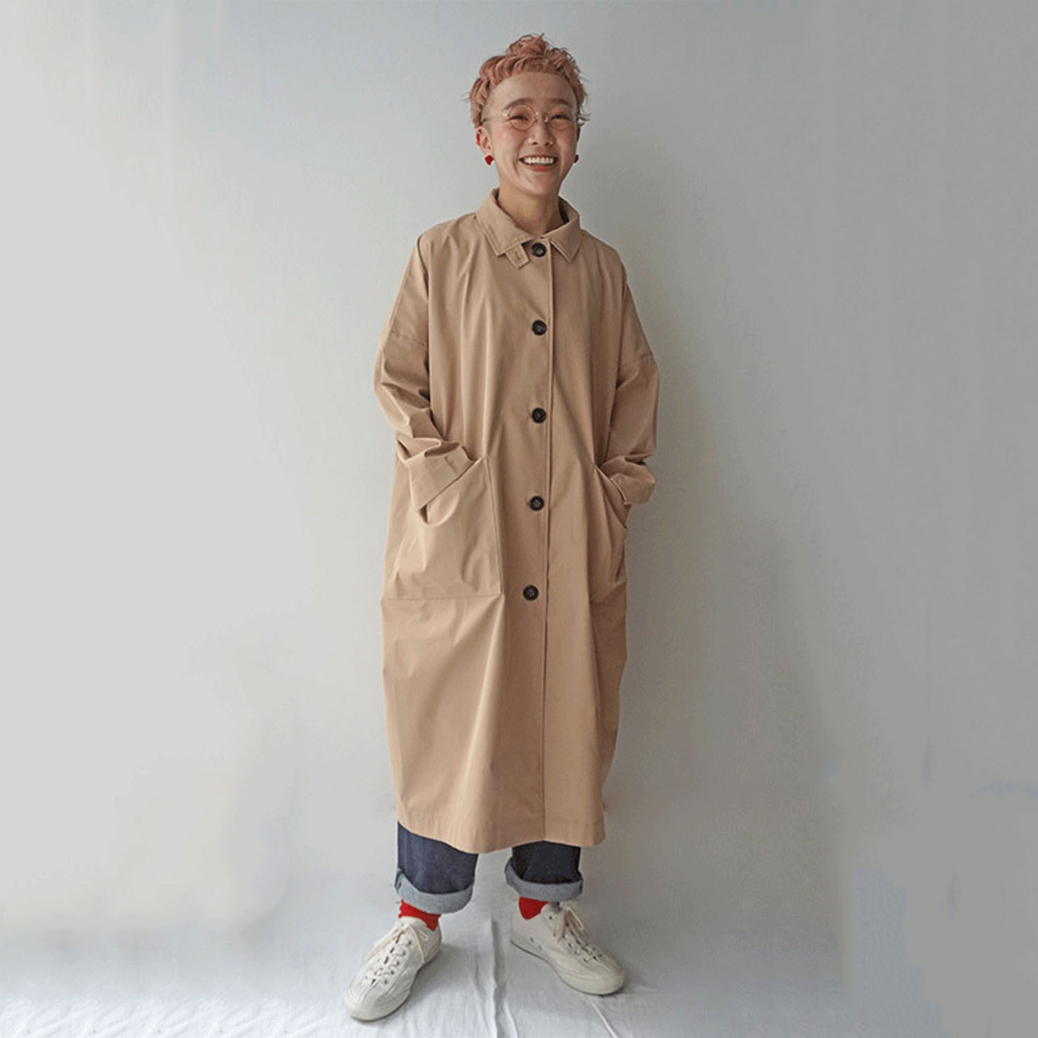 mao made ステンカラーコート - 画像2