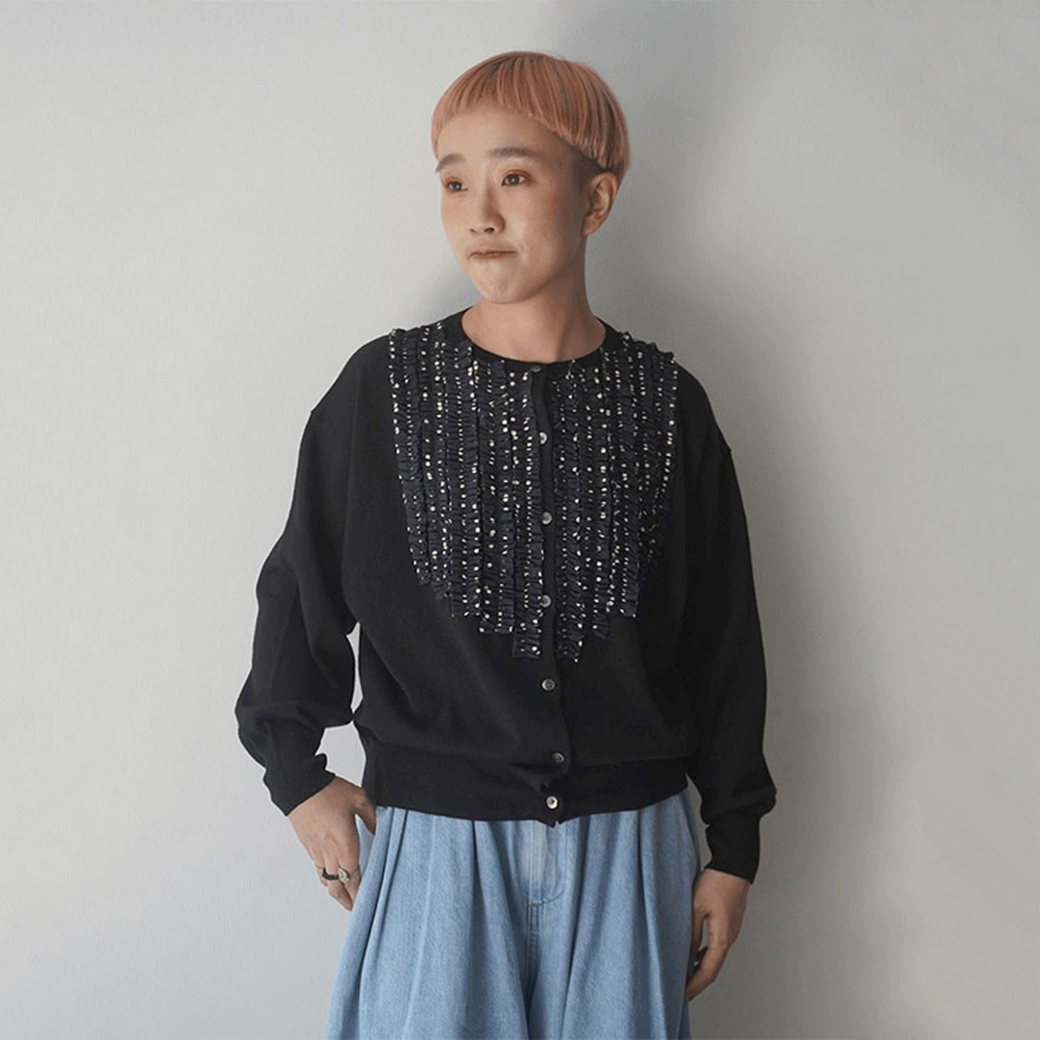 mao made ふりふりフリルカーデぃがん（ドット）