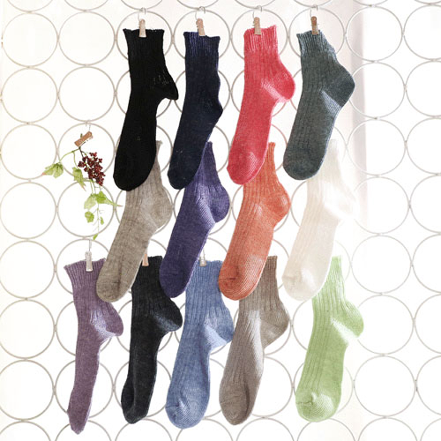 【ETONET限定】HUMMING BIRD リネンリブショートソックス - 画像1