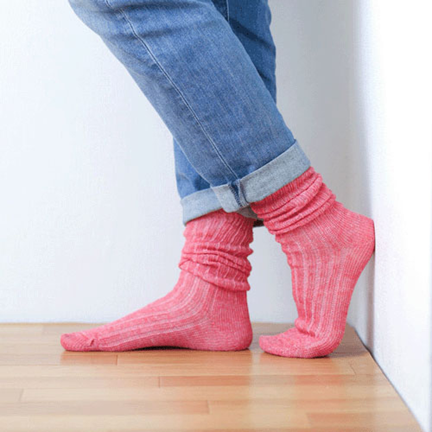 【ETONET限定】HUMMING BIRD リネンゆるハイソックス - 画像8