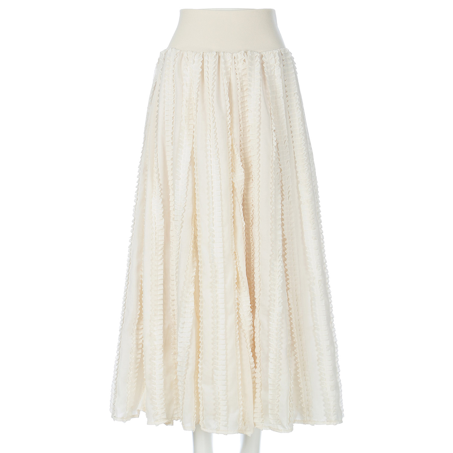 【Insta Live】MONiLE フリルストライプフレアースカート - 画像9