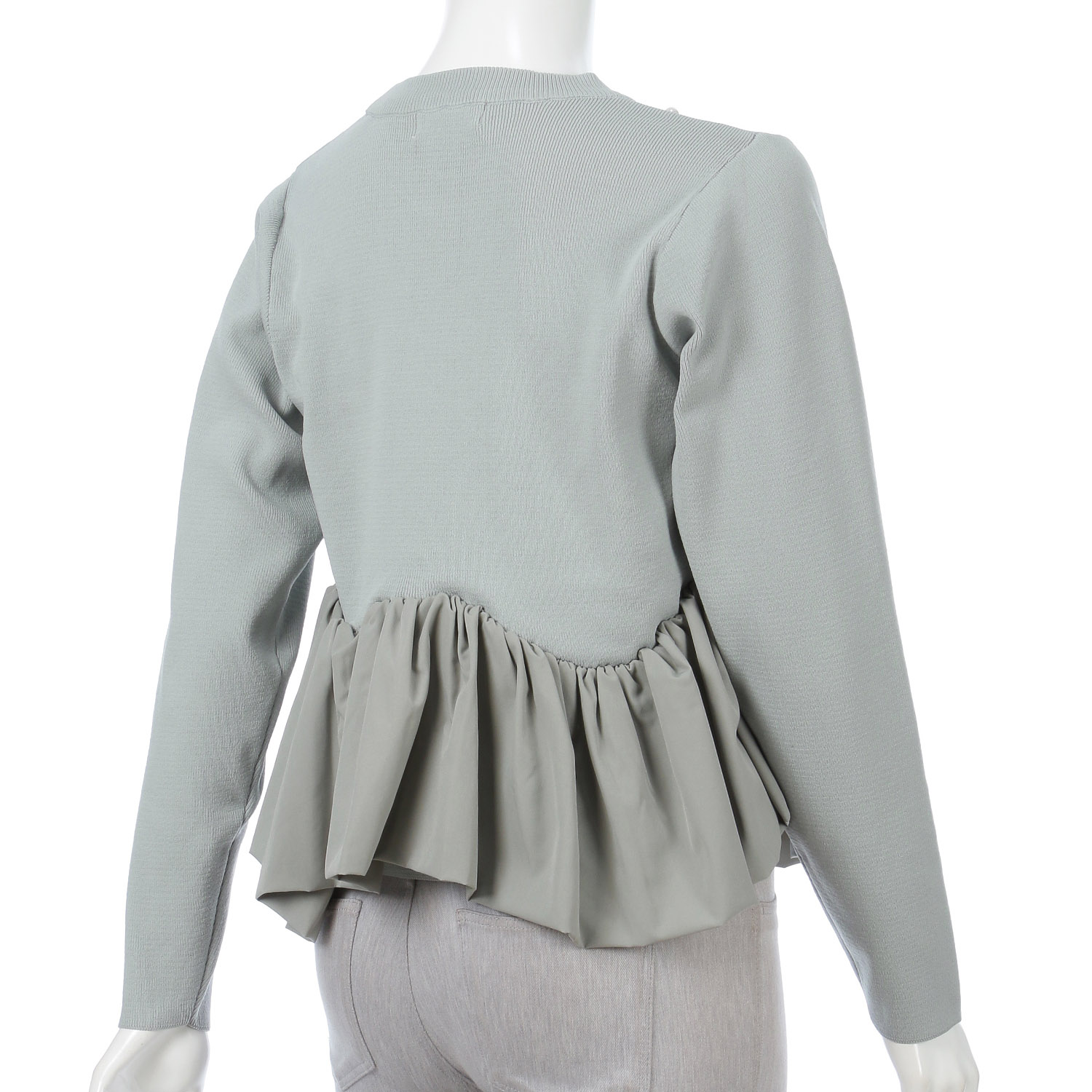 MONiLE パール付きペプラムニット - 画像3