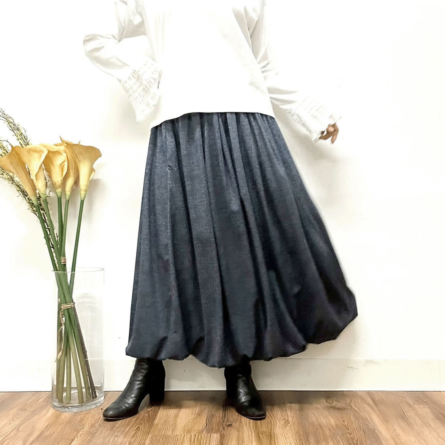 MONiLE デニムデジタルプリントバルーンスカート - 画像5