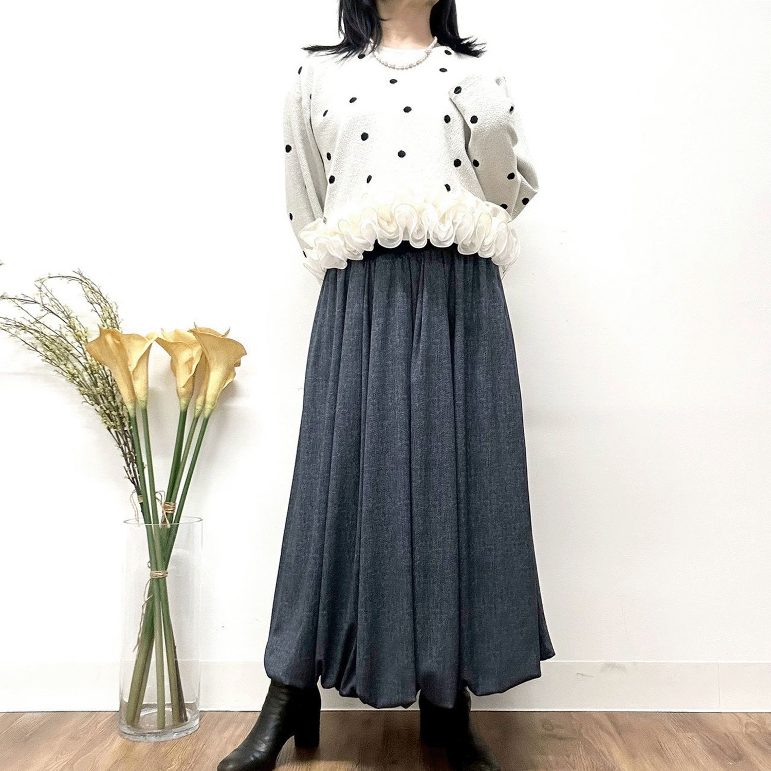 MONiLE デニムデジタルプリントバルーンスカート - 画像6