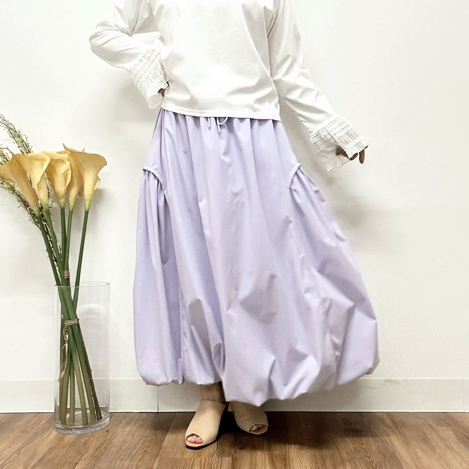 MONiLE サイド切替バルーンスカート - 画像9