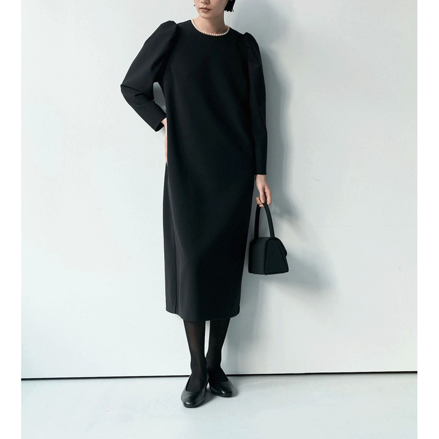 【Insta Live】Brown＆Street パフスリーブワンピース - 画像1