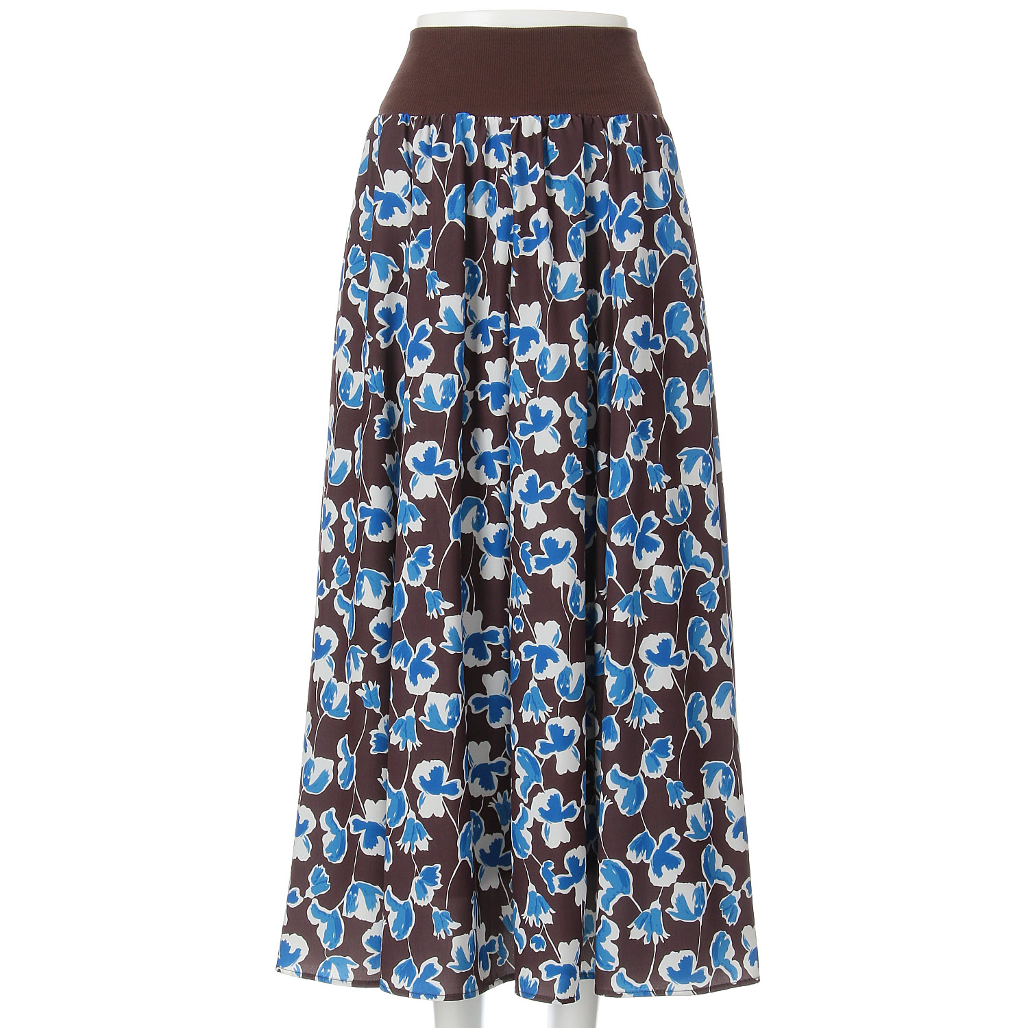 MONiLE ジョーゼット花柄ロングスカート - 画像5