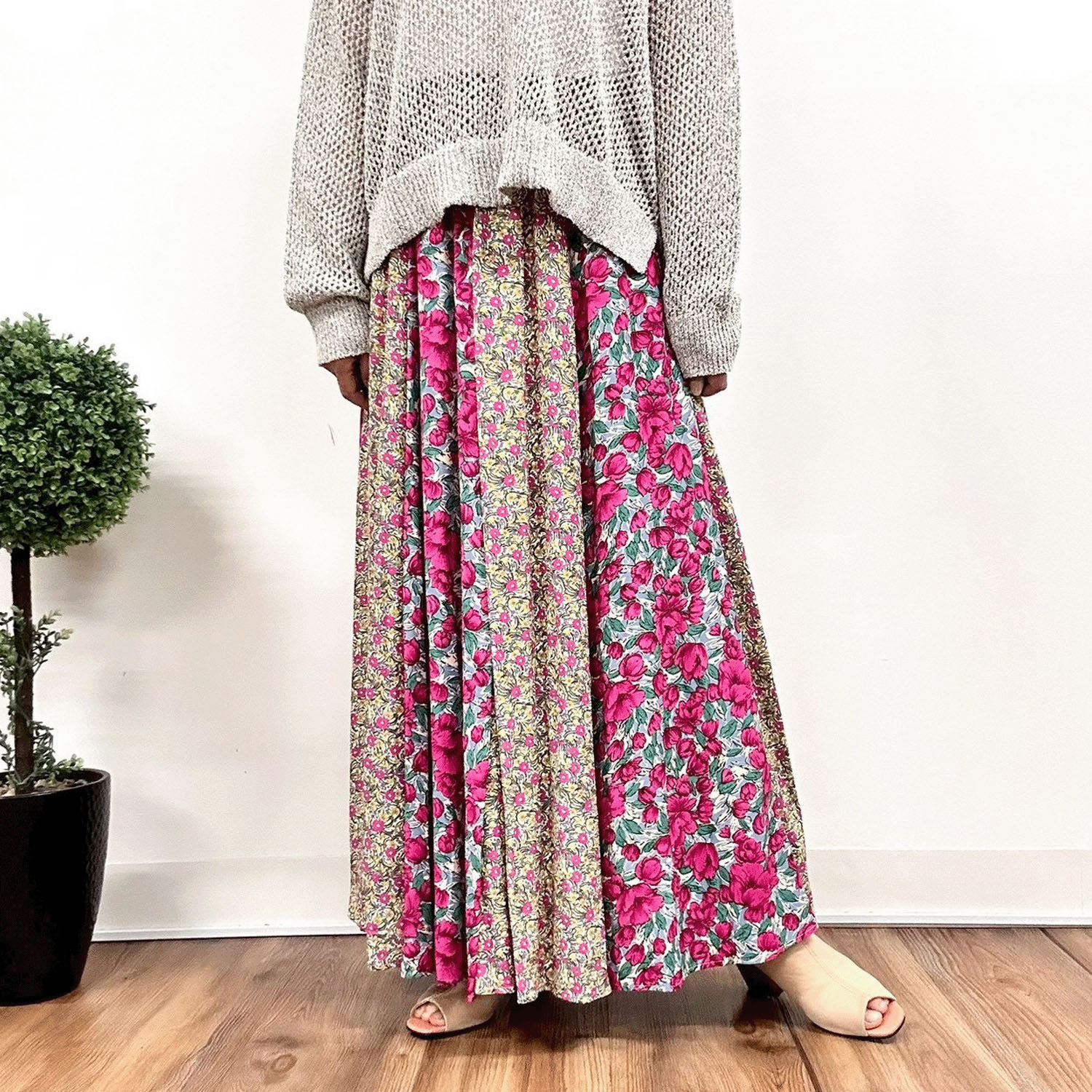 MONiLE 大花＆小花コンビロングスカート - 画像2