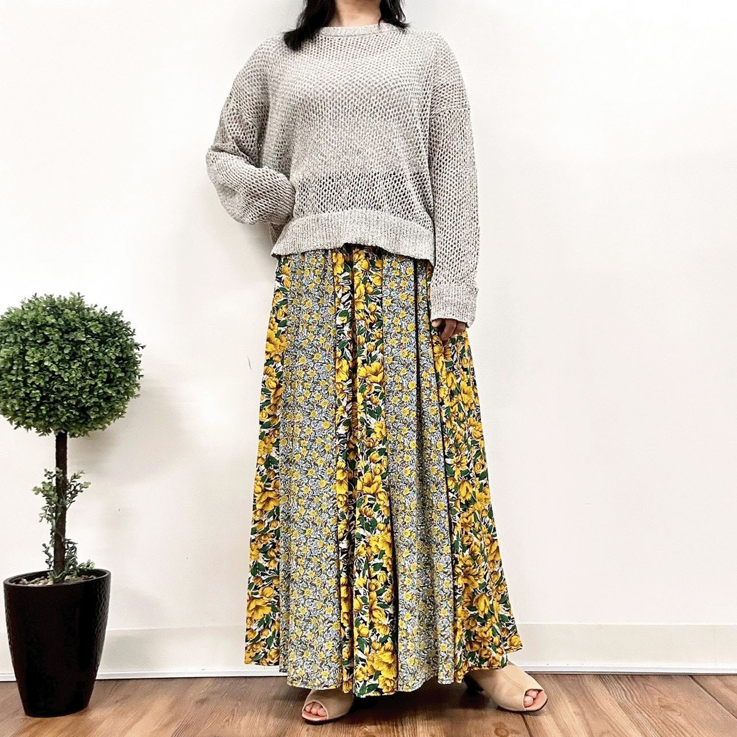 MONiLE 大花＆小花コンビロングスカート - 画像7