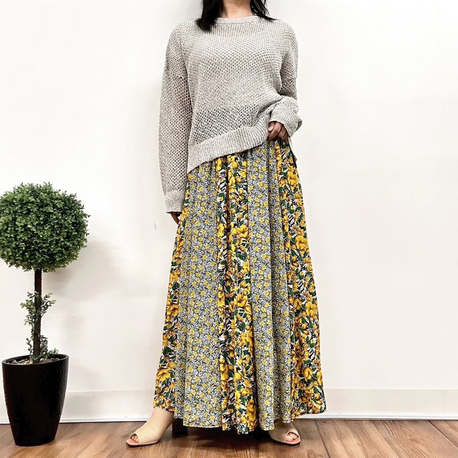 MONiLE 大花＆小花コンビロングスカート - 画像8