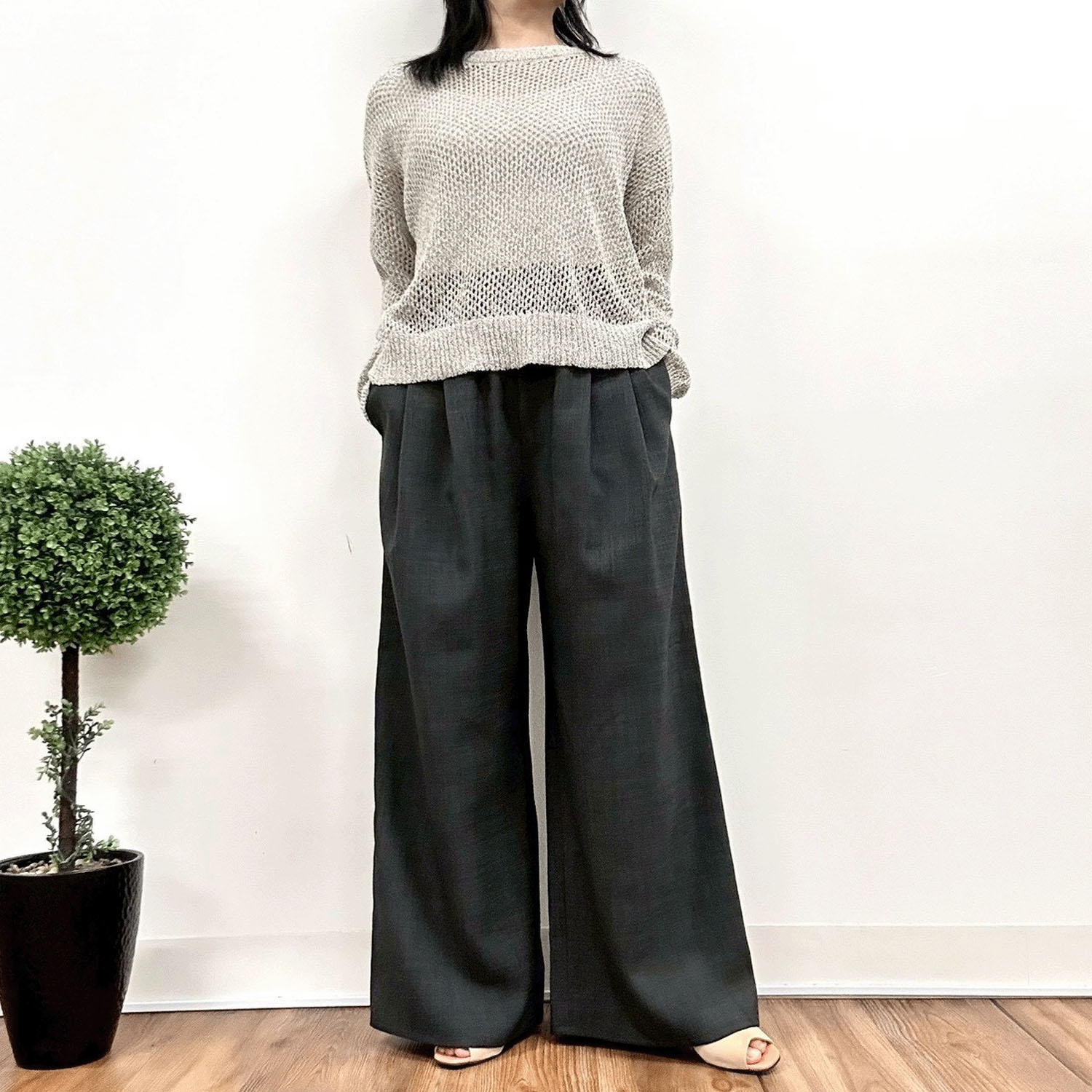 MONiLE 透かし編み長袖ニット - 画像5