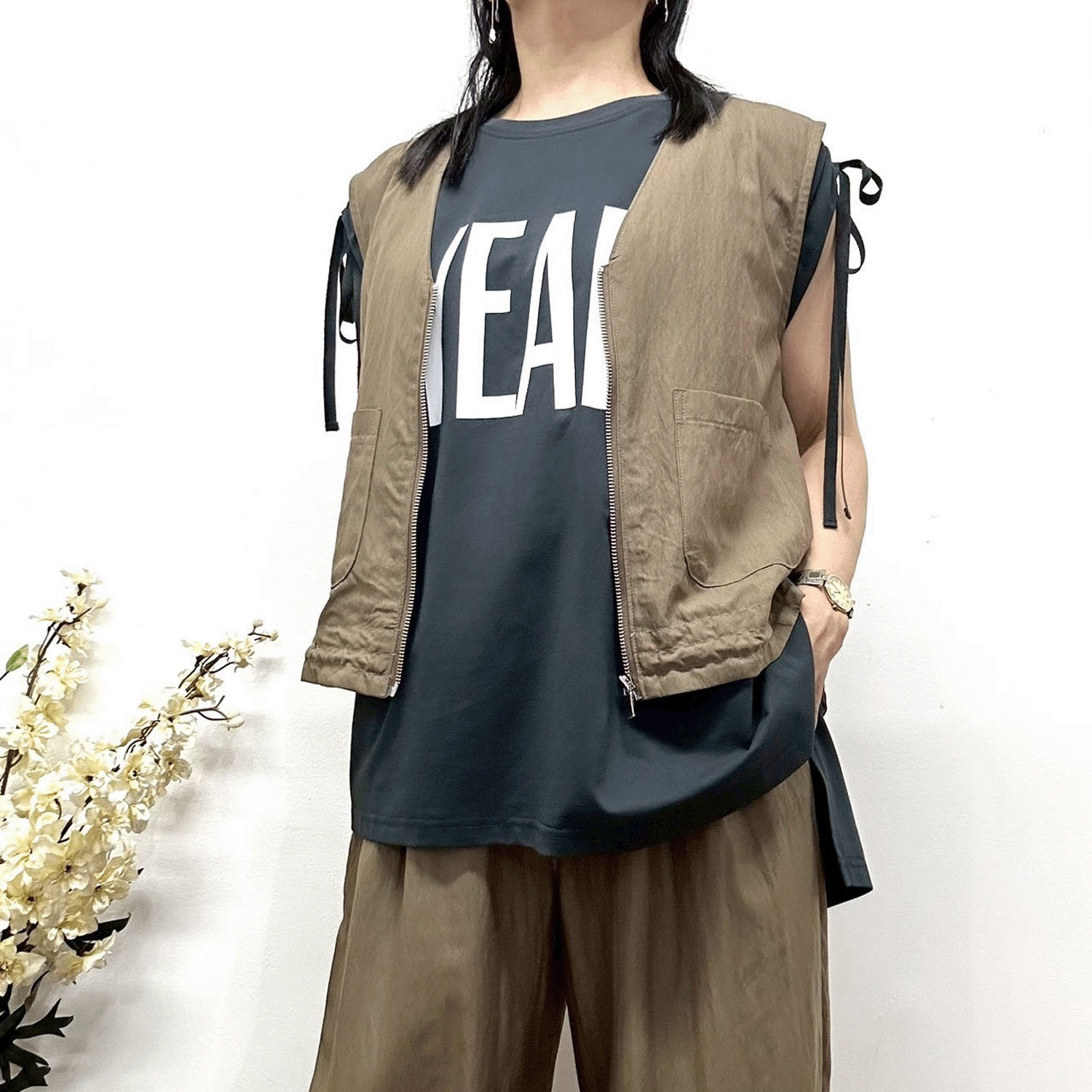 MONiLE ジップベスト - 画像1