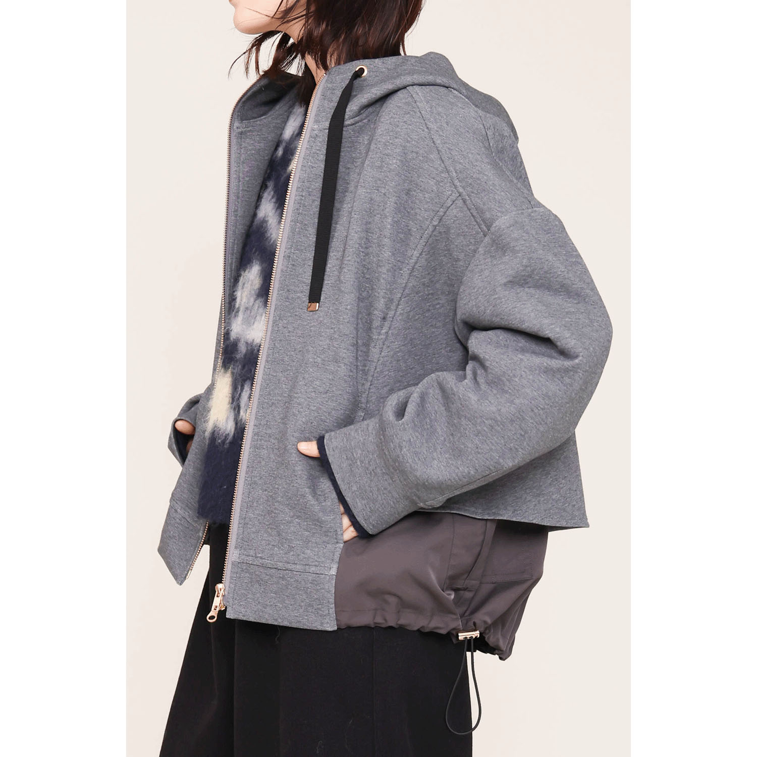 【Insta Live】trois ダンボールフーディーブルゾン - 画像3