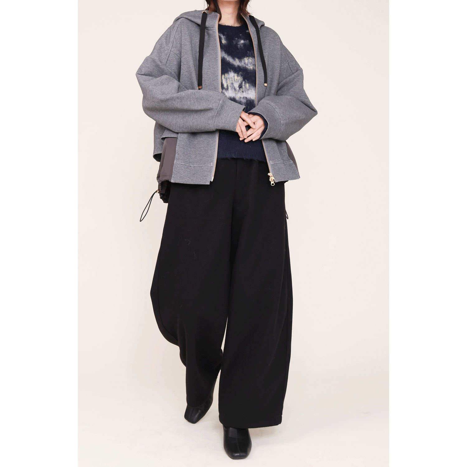 【Insta Live】trois ダンボールフーディーブルゾン - 画像5