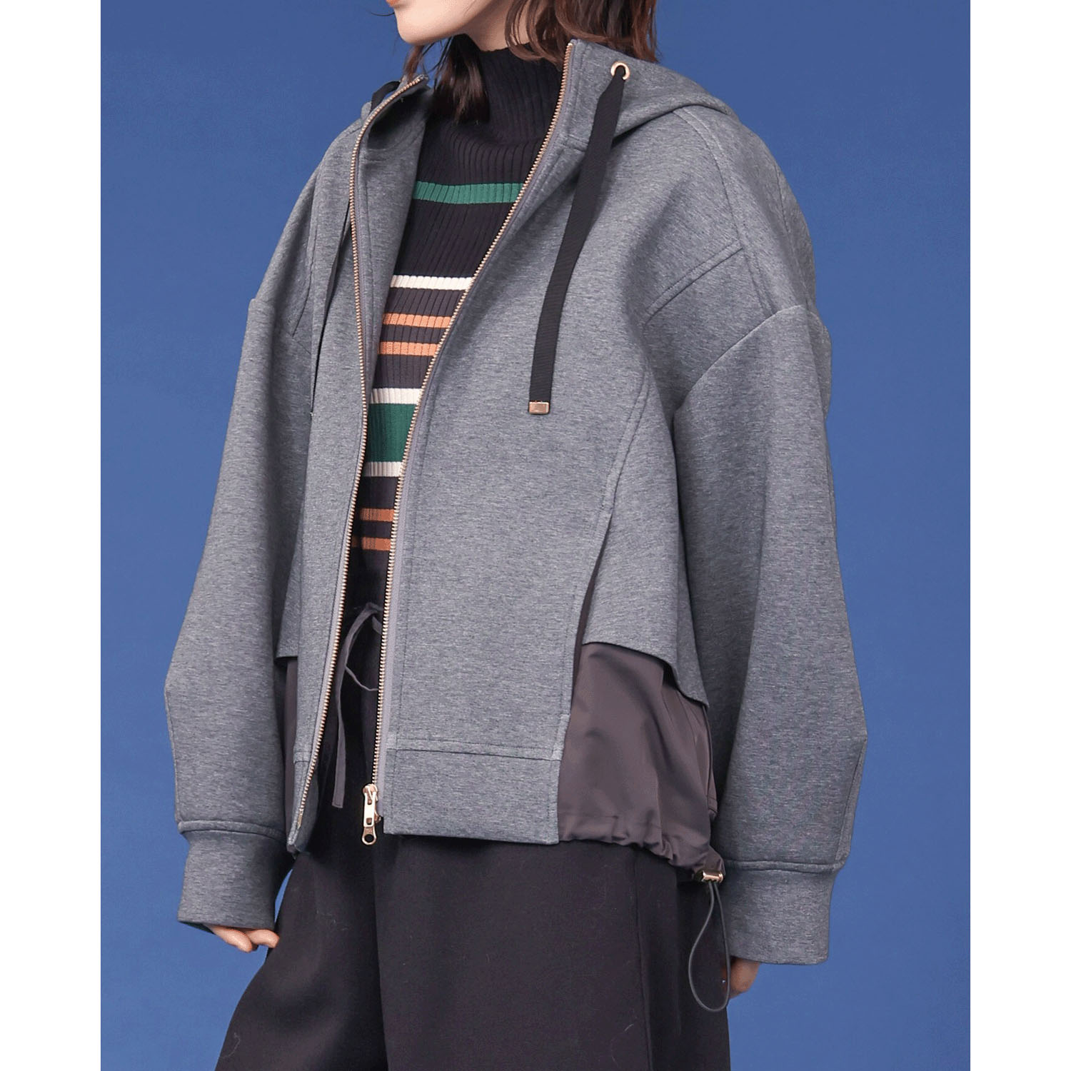 【Insta Live】trois ダンボールフーディーブルゾン - 画像7