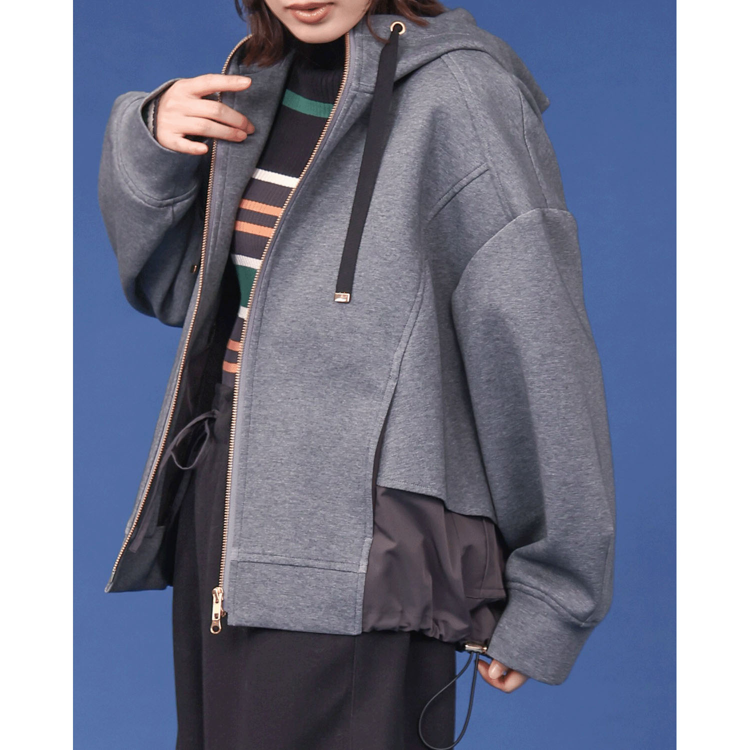 【Insta Live】trois ダンボールフーディーブルゾン - 画像8