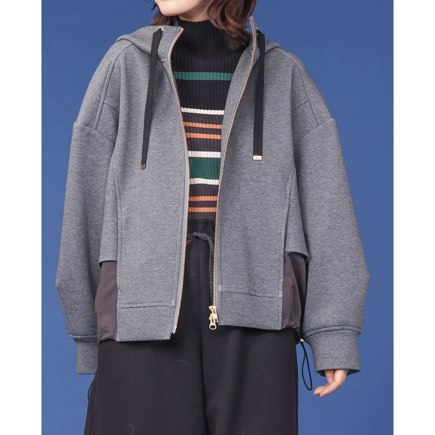 【Insta Live】trois ダンボールフーディーブルゾン - 画像1