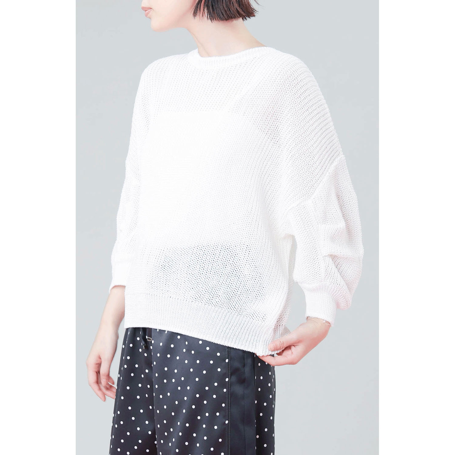 【Insta Live】trois 2WAYクルーネックプルオーバー - 画像3