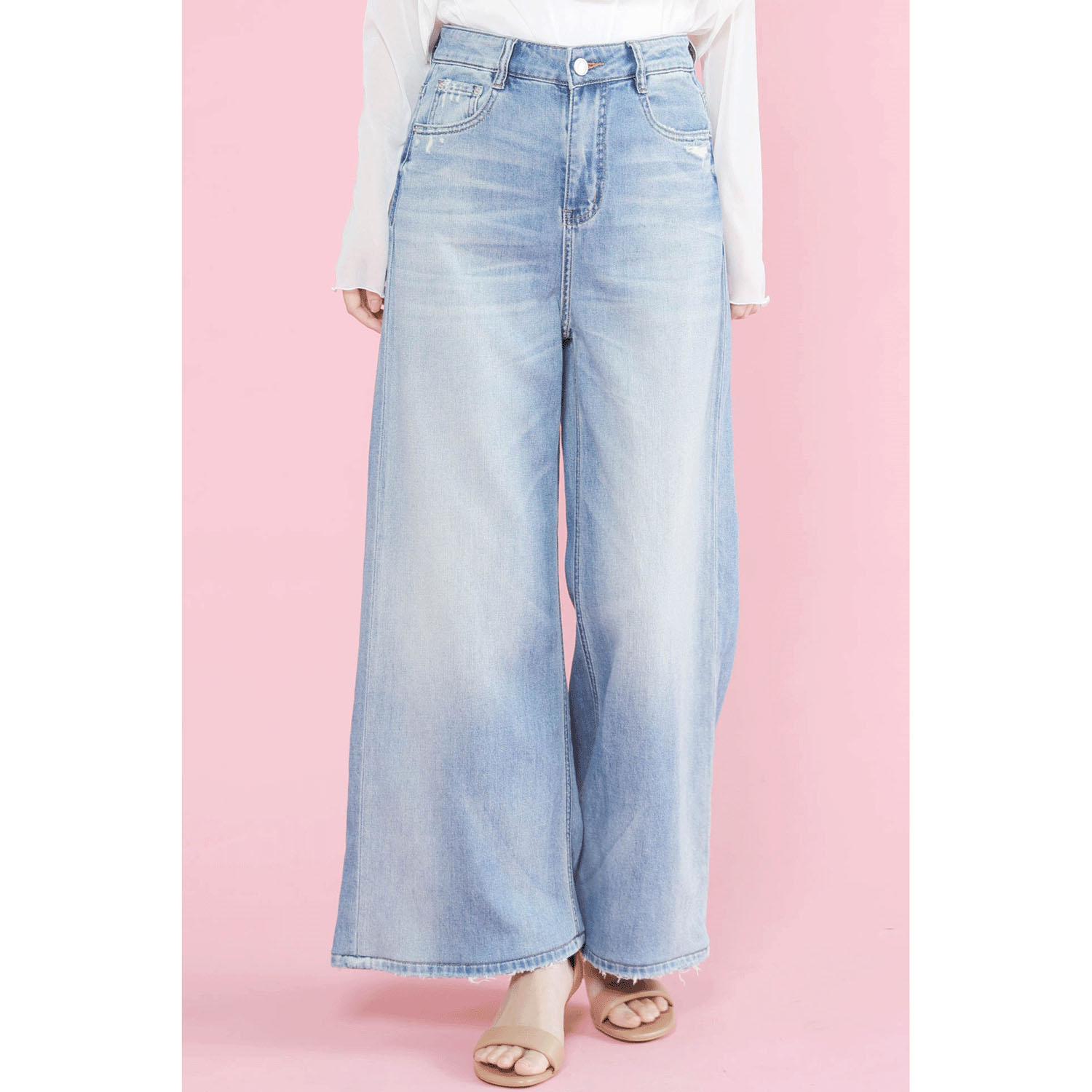 trois ワイドストレートデニムパンツ - 画像2