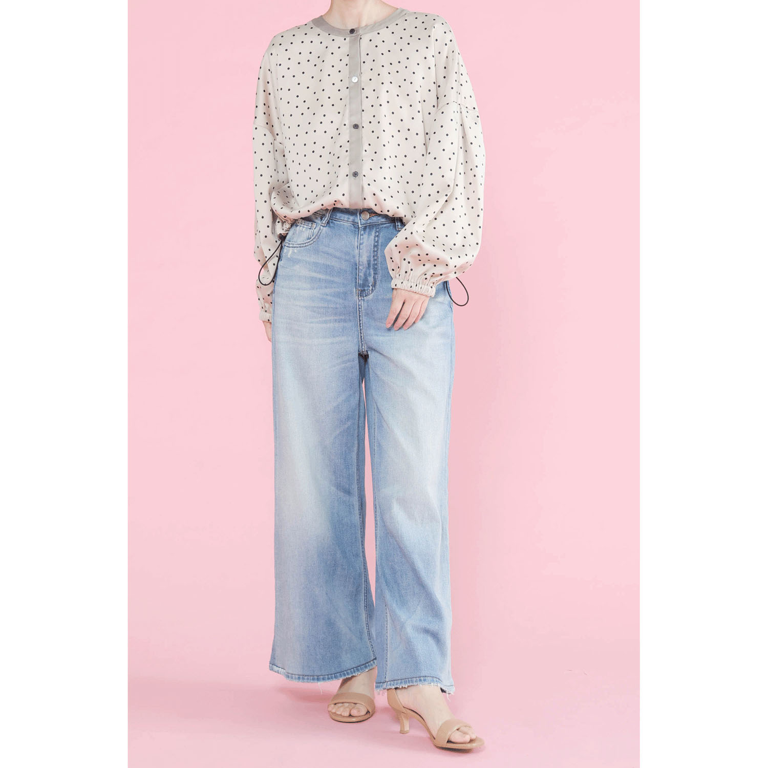 trois ワイドストレートデニムパンツ - 画像13