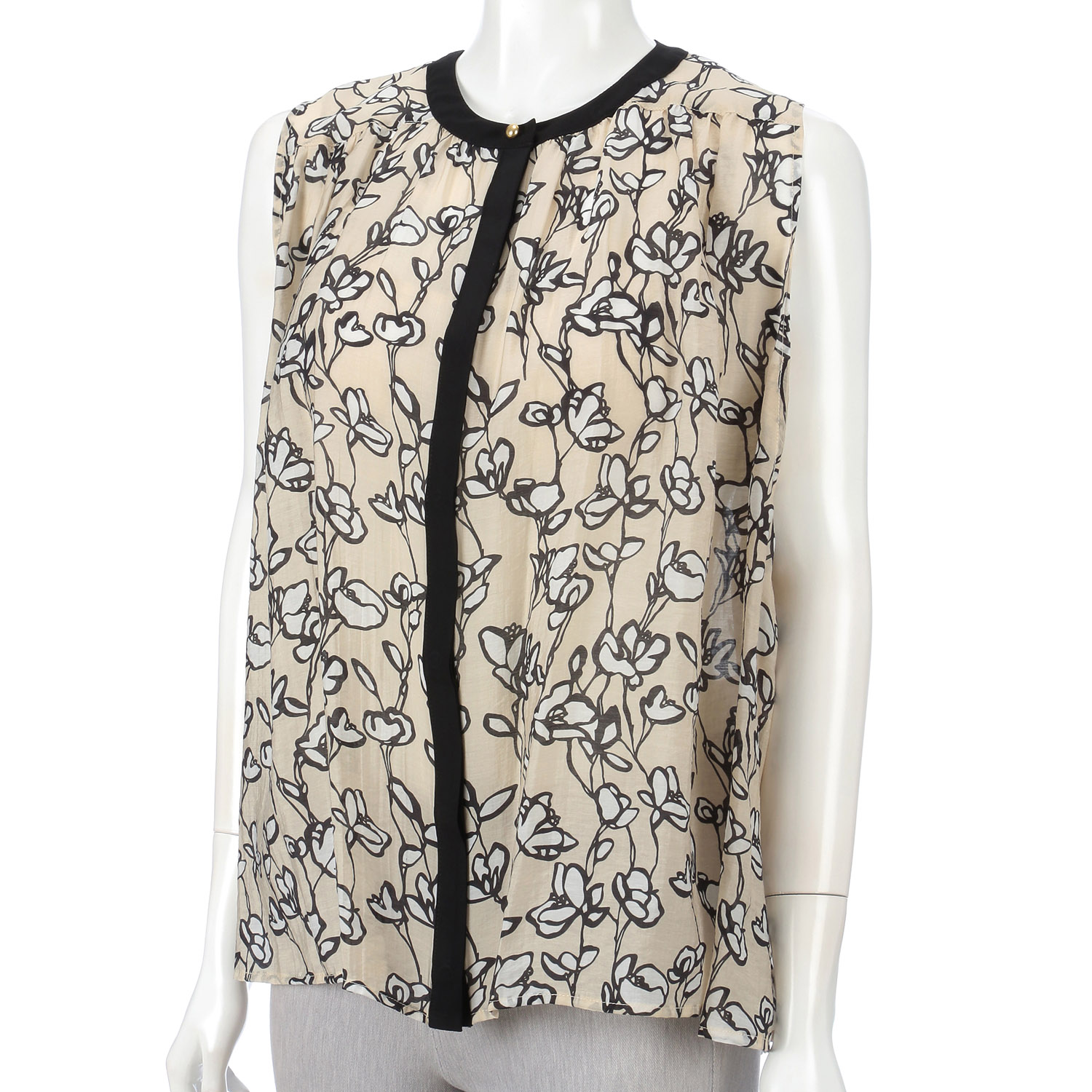 trois フラワーギャザープリントブラウス - 画像7