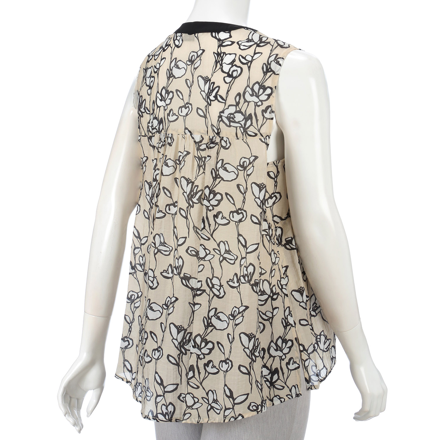 trois フラワーギャザープリントブラウス - 画像9