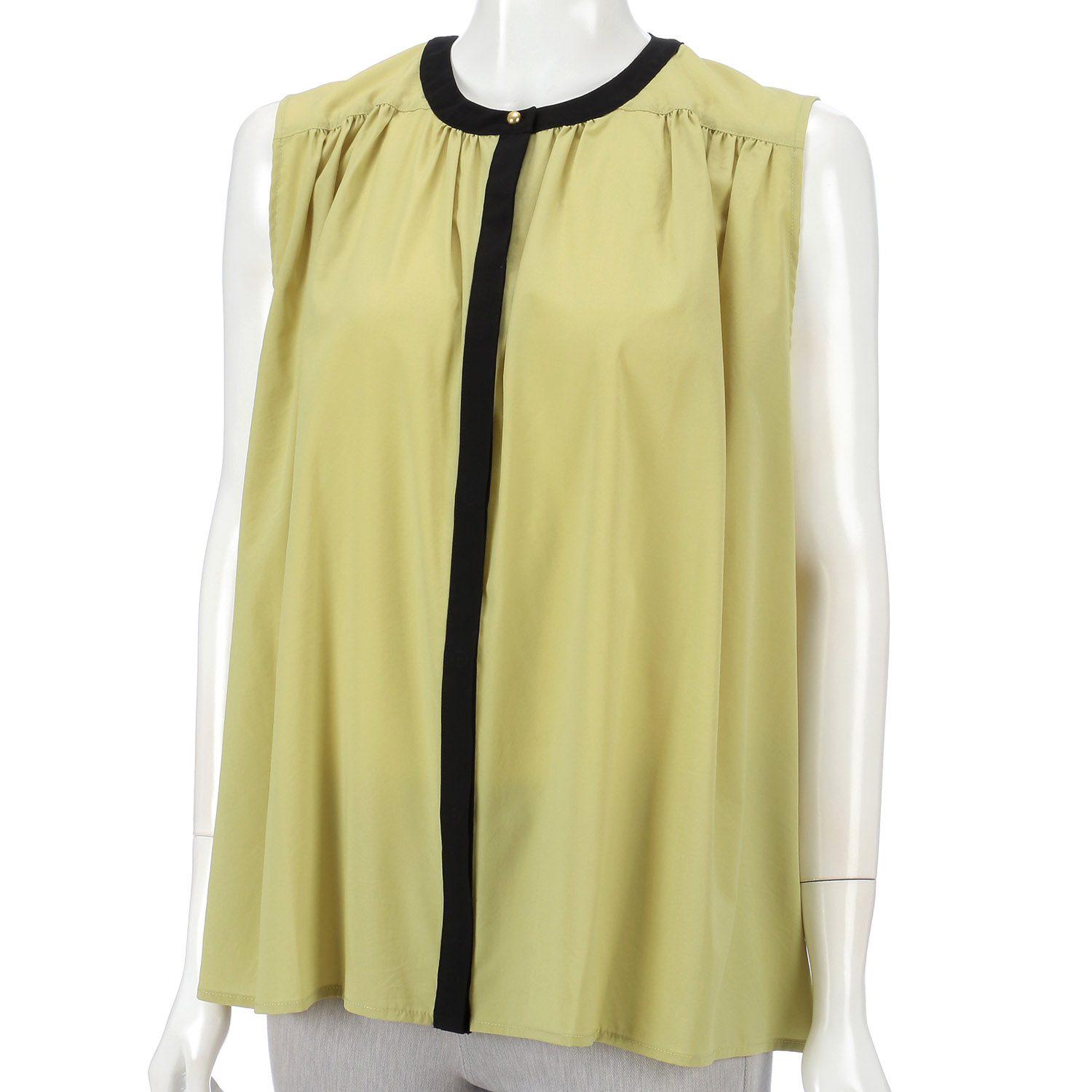 trois シフォンギャザーブラウス - 画像2