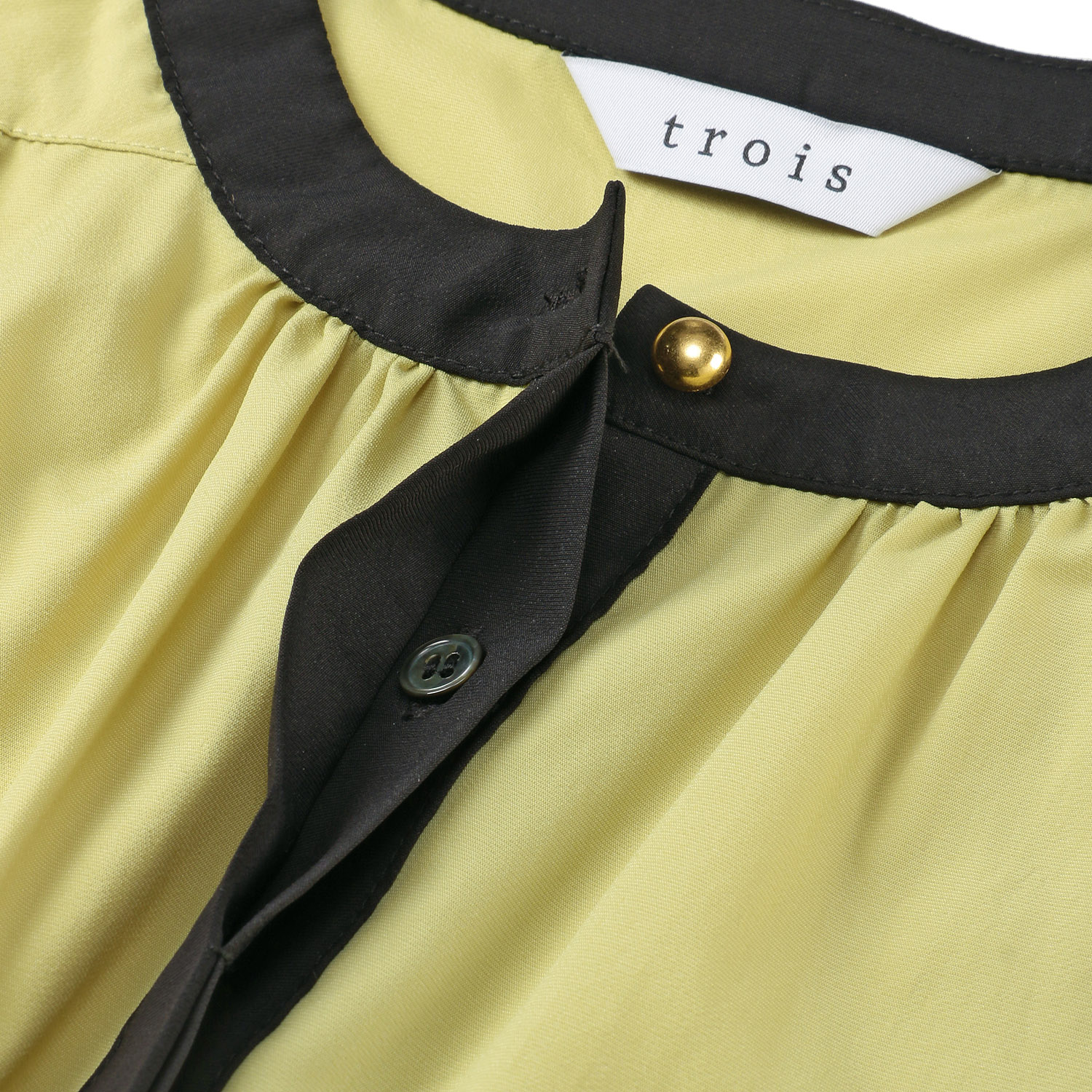 trois シフォンギャザーブラウス - 画像5