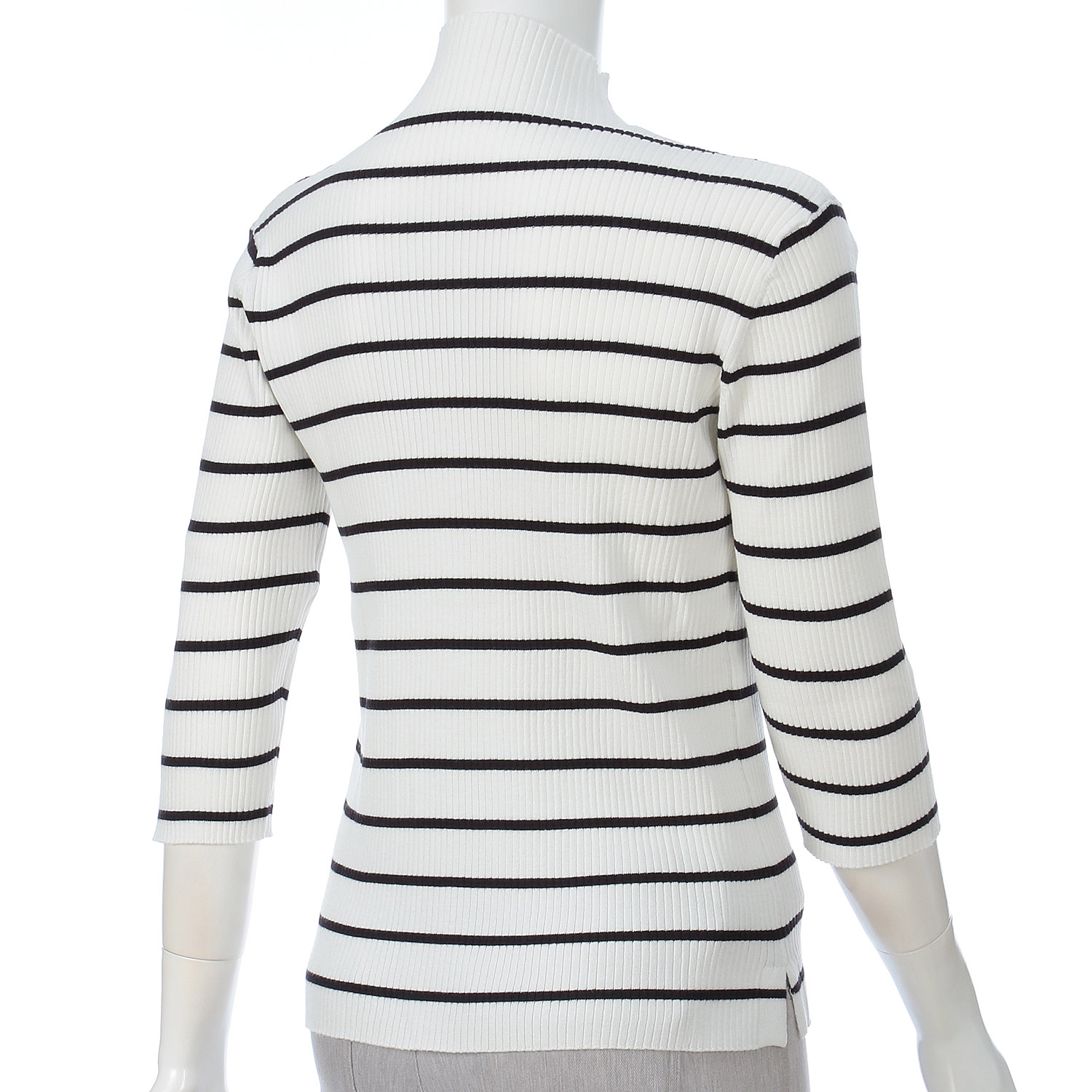 trois テレコ無地＆ボーダー7分袖ハイネックテレコニット - 画像11