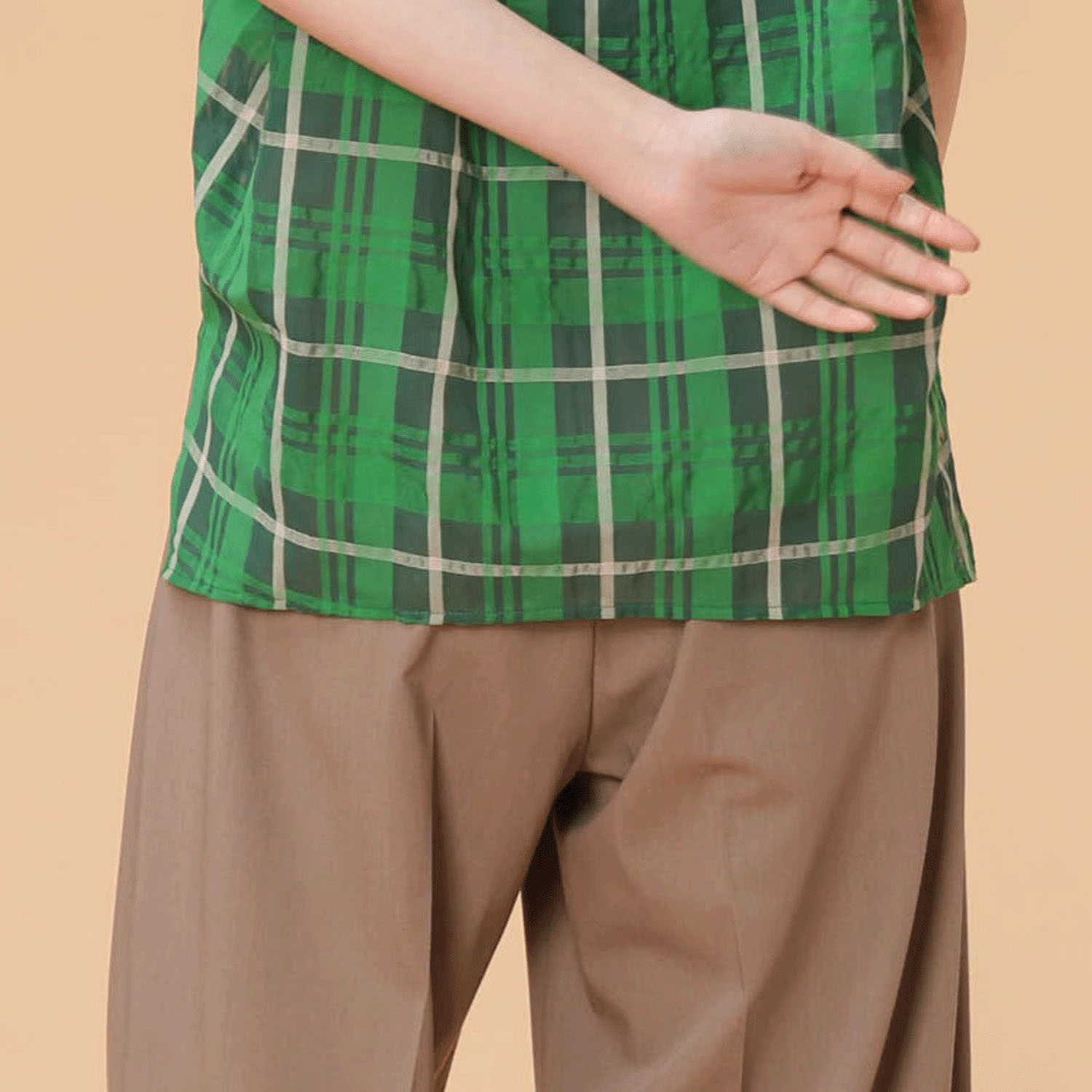 trois チェック柄ブラウス - 画像7